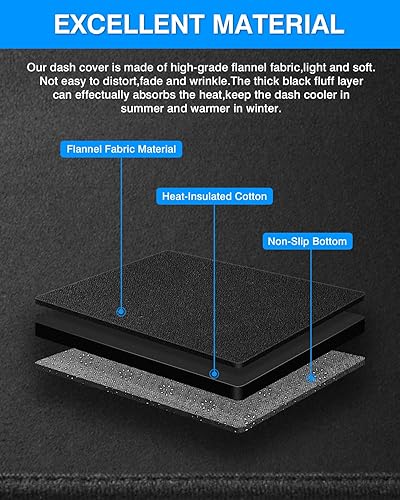Vista 178 de Autorder Alfombrilla para tablero de instrumentos para Toyota 4Runner 1990-1995, accesorios para camioneta, cubierta de salpicadero, alfombrilla