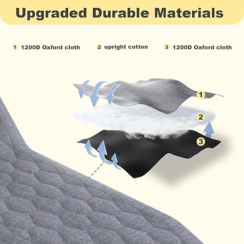 Vista 3 de Suteck Folding Camping Cot, All-in-One Portable Outdoor Cot Heavy Duty Sleeping Bed for Adults Camp Bed Cots Build in Pilllow Mattress for Home