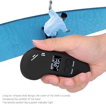 Electric Skateboard Remote, Electric Skateboard Kit Wireless Remote Replacement with LED Display, Adjustable Speed Braking