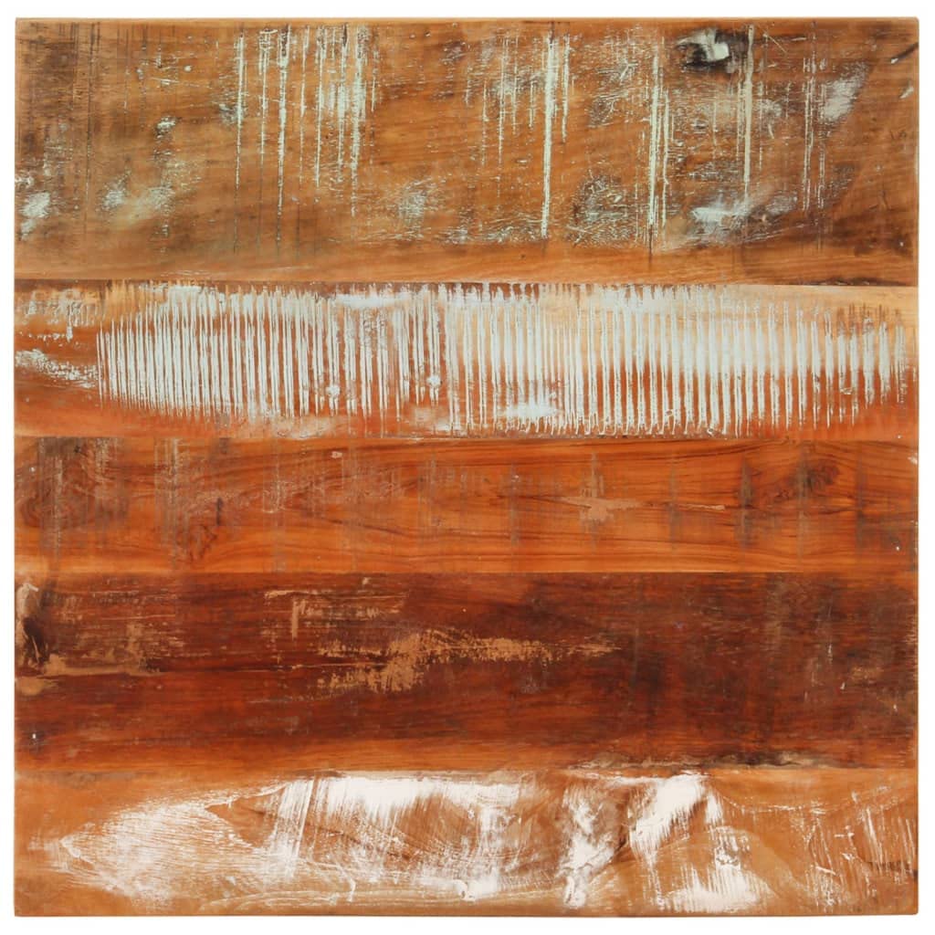 Stolik kawowy 55 x 55 x 35 cm, stare drewno, kwadratowy, rustykalny stolik pomocniczy do salonu, ręcznie wykonany, wyjątkowa kolorystyka, wytrzymała rama