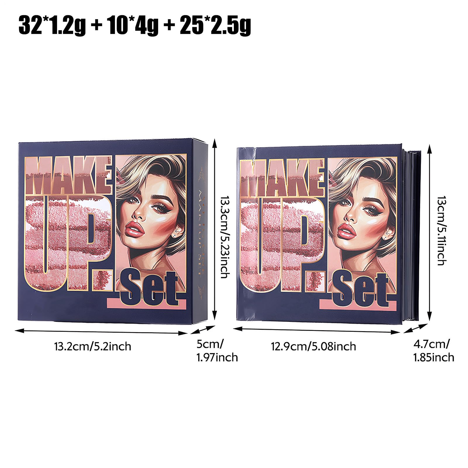 Palette Trucco Effetto Lunga Tenuta Fard Corrector Contorno | Palette di Trucco con Polvere per Contorno e Ombretti Ideale per Viso Occhi Labbra Compleanno Feste San Matrimonio