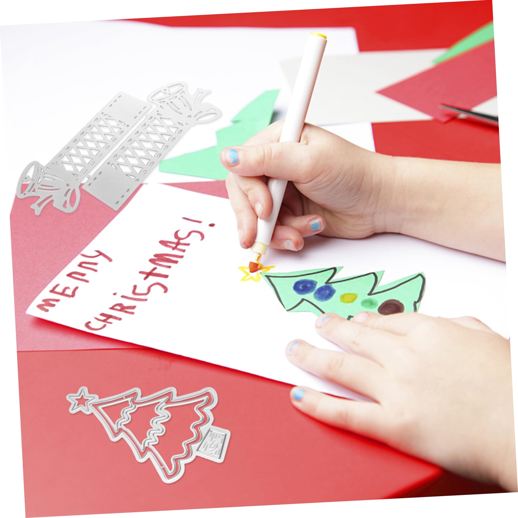 Operitacx 9 Piezas Navidad morir manualidades navideñas plantillas navideñas troqueles de metal cortados troqueles para hacer tarjetas troqueles de corte de metales en relieve