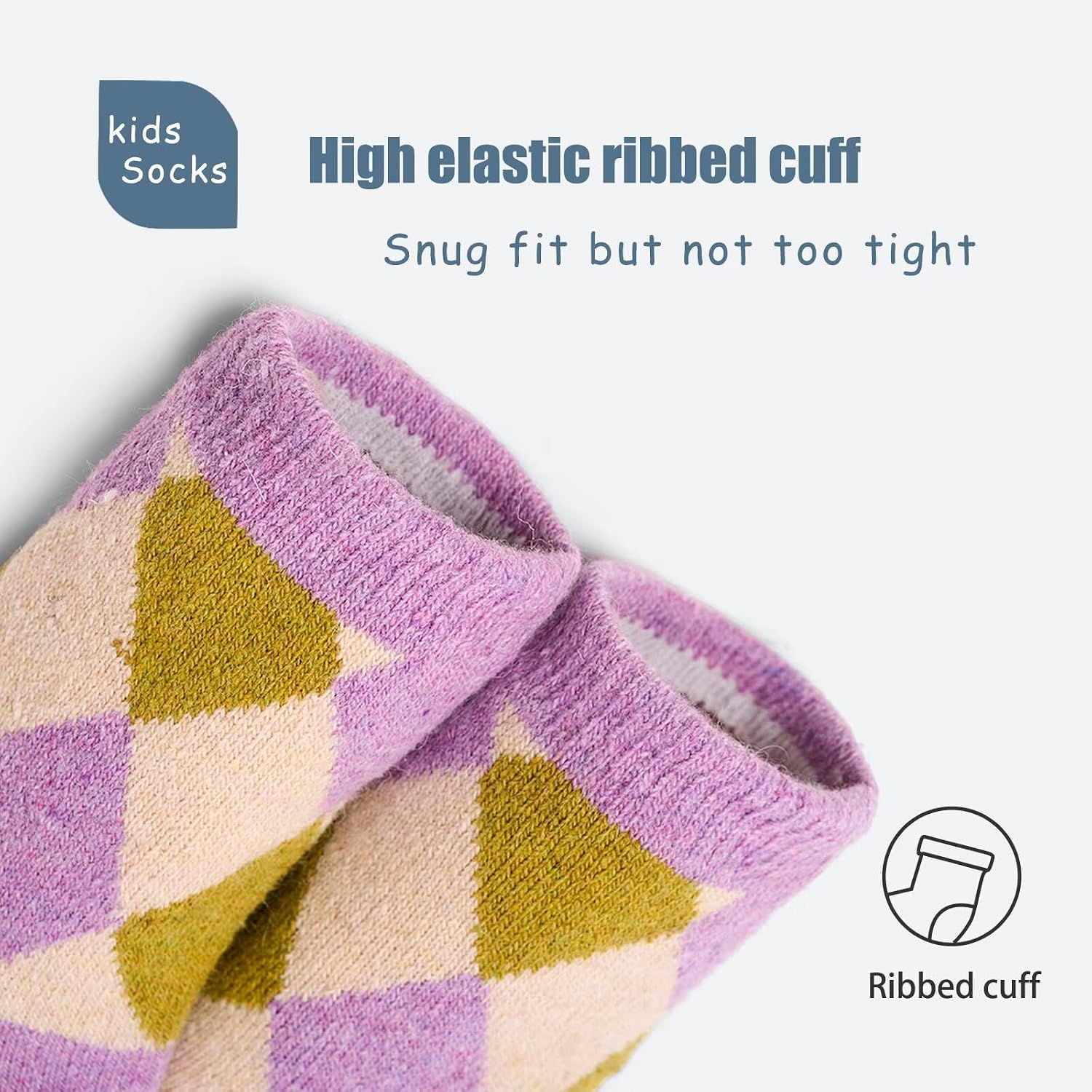 Girls Wool Socks Kids Winter Warm Socks Thicken Thermal Crew Socks for Girls 6 Pairs