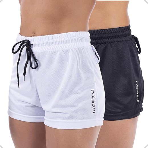 Kit 2 Shorts 2 em 1 Duplo Feminino Fitness com Bolso oculto para celular para Academia caminhada treino (BR, Alfa, G, Slim, Regular, Preto/Branco)
