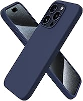 Vista 29 de ORNARTO Funda compatible con iPhone 15 Pro de 6.1 pulgadas, silicona líquida de 3 capas cubierta completa de goma de gel suave, funda protectora
