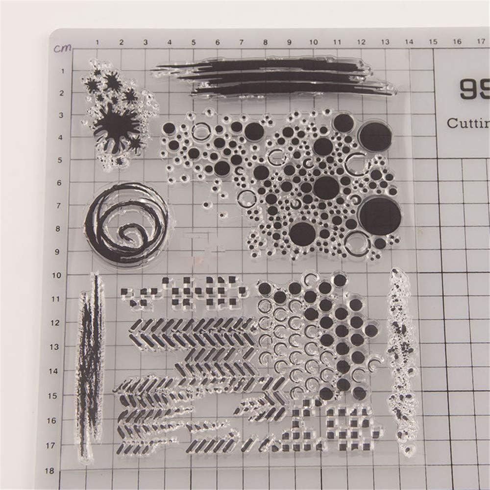 Ink Marks Circle Dots Clear Stamps for Card Making and Journaling, Honeycomb spot Rubber Stamps for Journals Scrapbooking Albums Paper Crafts Decoration-A1336