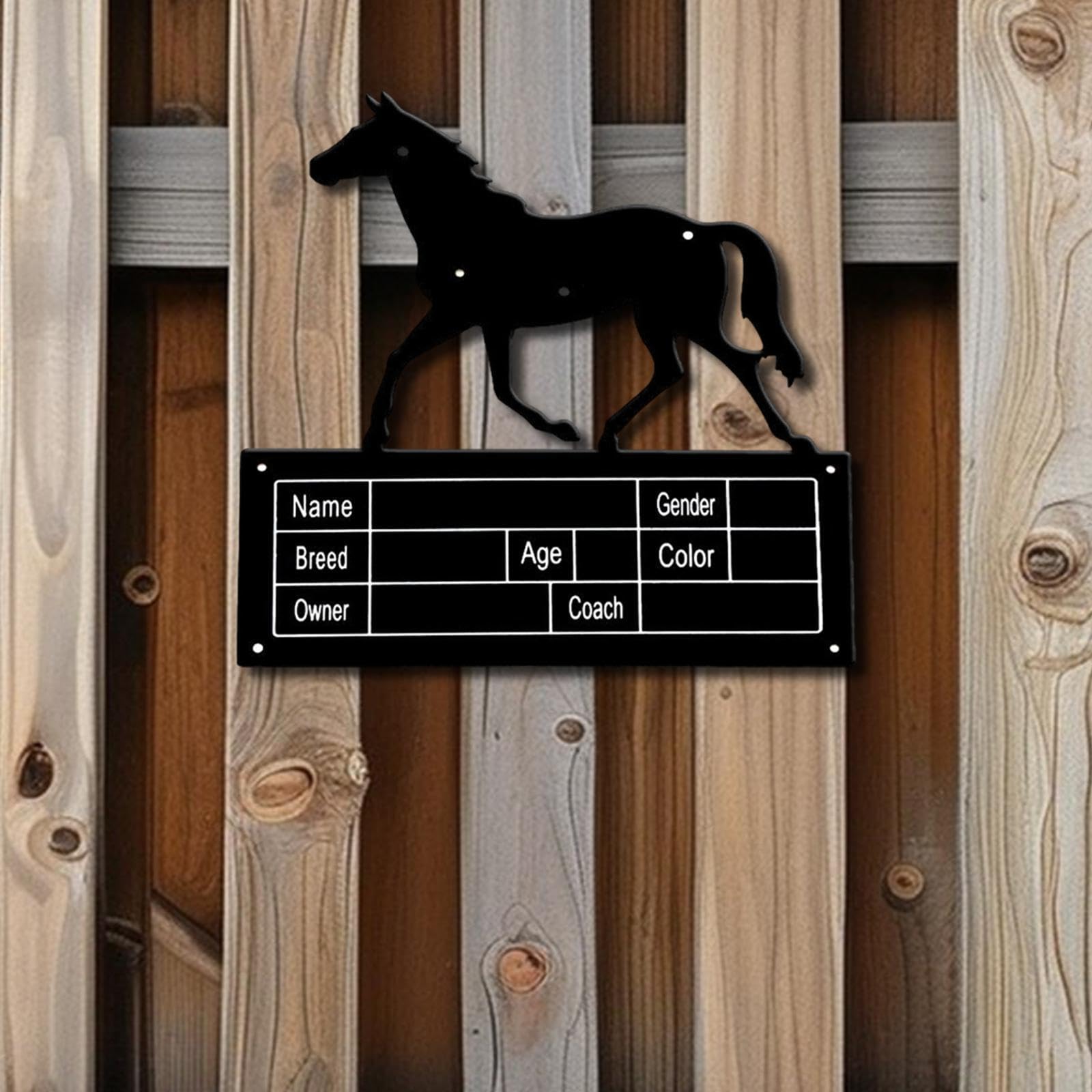 RNXRZANK Horse Stall Name Plate Horse Stable Decor Horse Gift Horse Sign for Barn