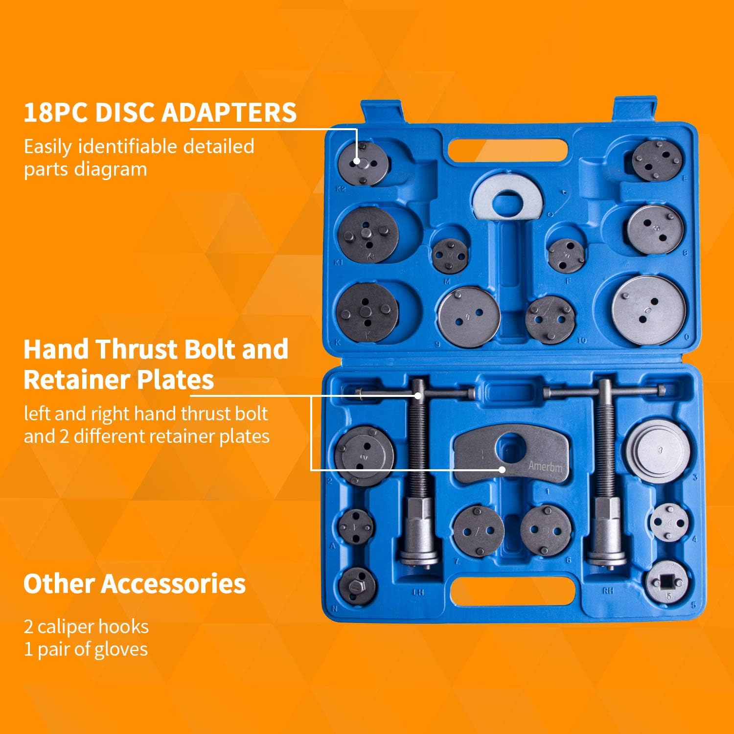 Detaily adaptérov na brzdové strmene a montážneho náradia