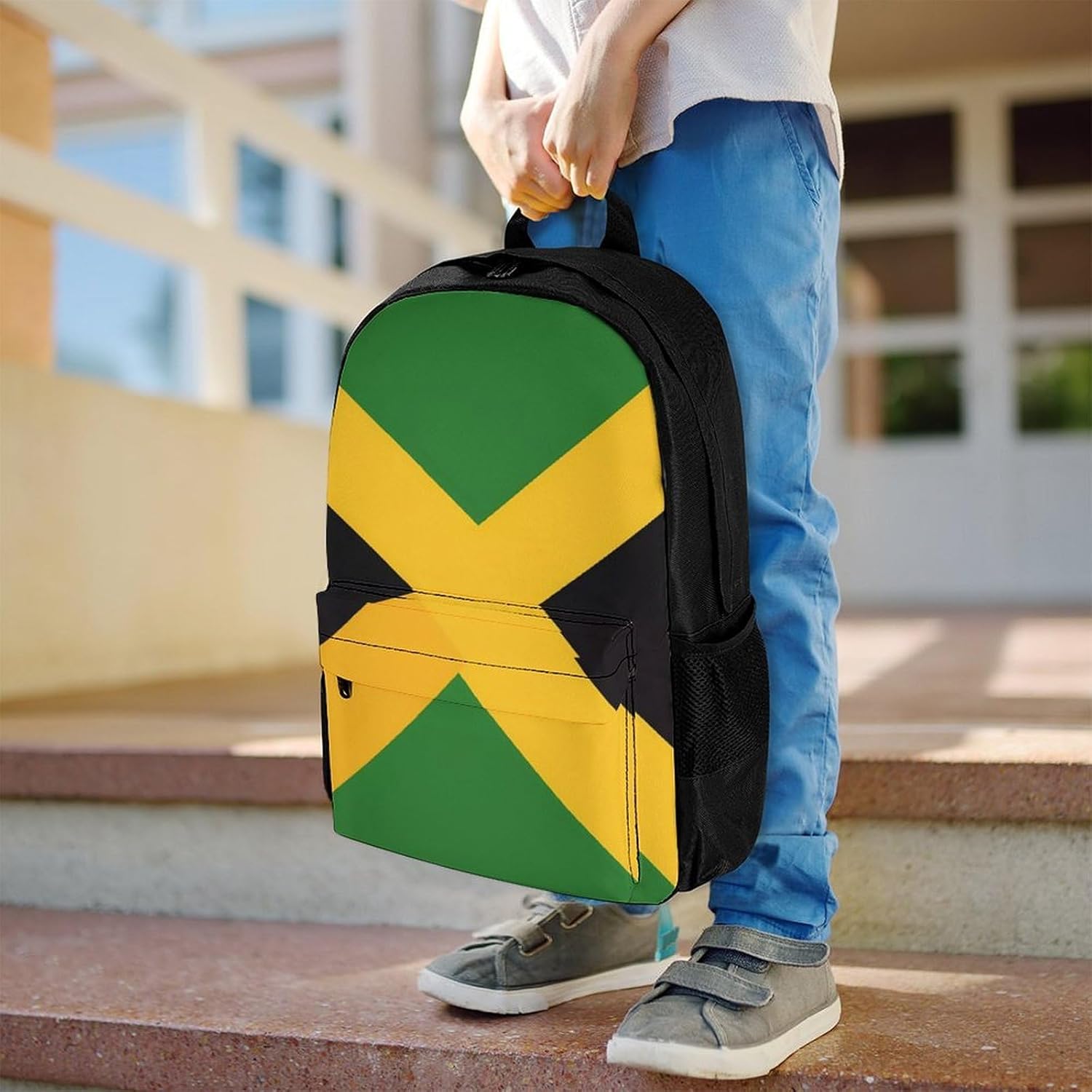 Jamaican Flag Laptop Backpack for Men Women Fashion Computer Bag Business Travel Daypack