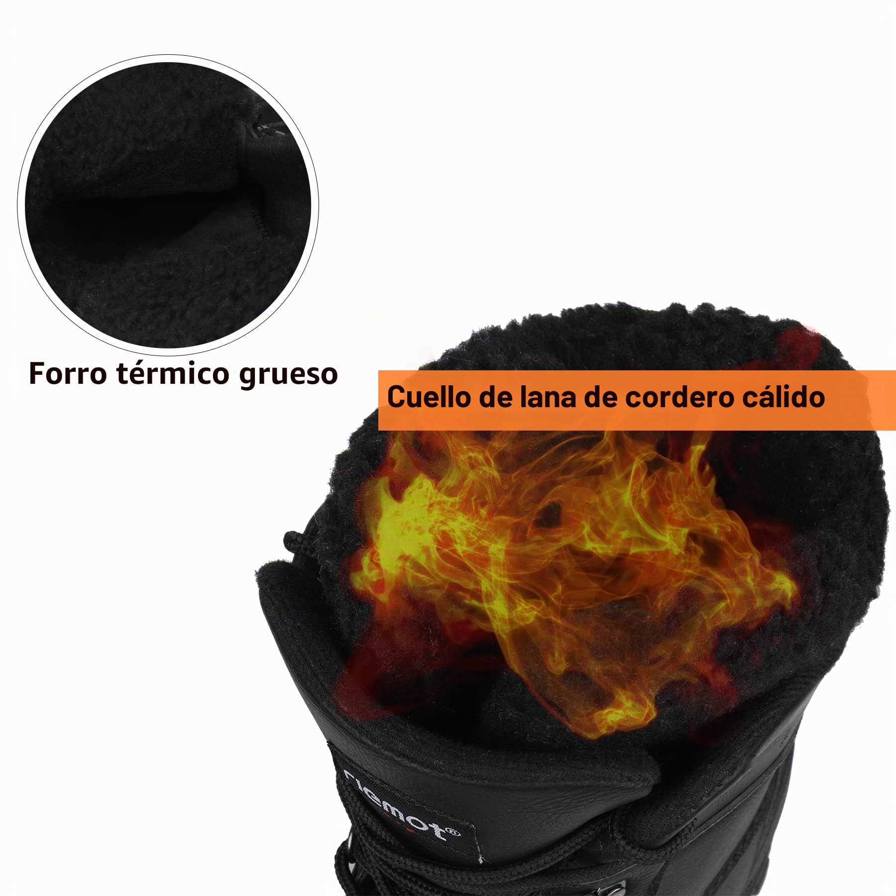 riemot Unisex Botas de Nieve Cálido Impermeables Botas de Invierno Hombre y Mujer Forro Térmico Antideslizante Cómodo Calientes Botines de Senderismo Zapatos de Invierno para Trail Urbano EU 36-46