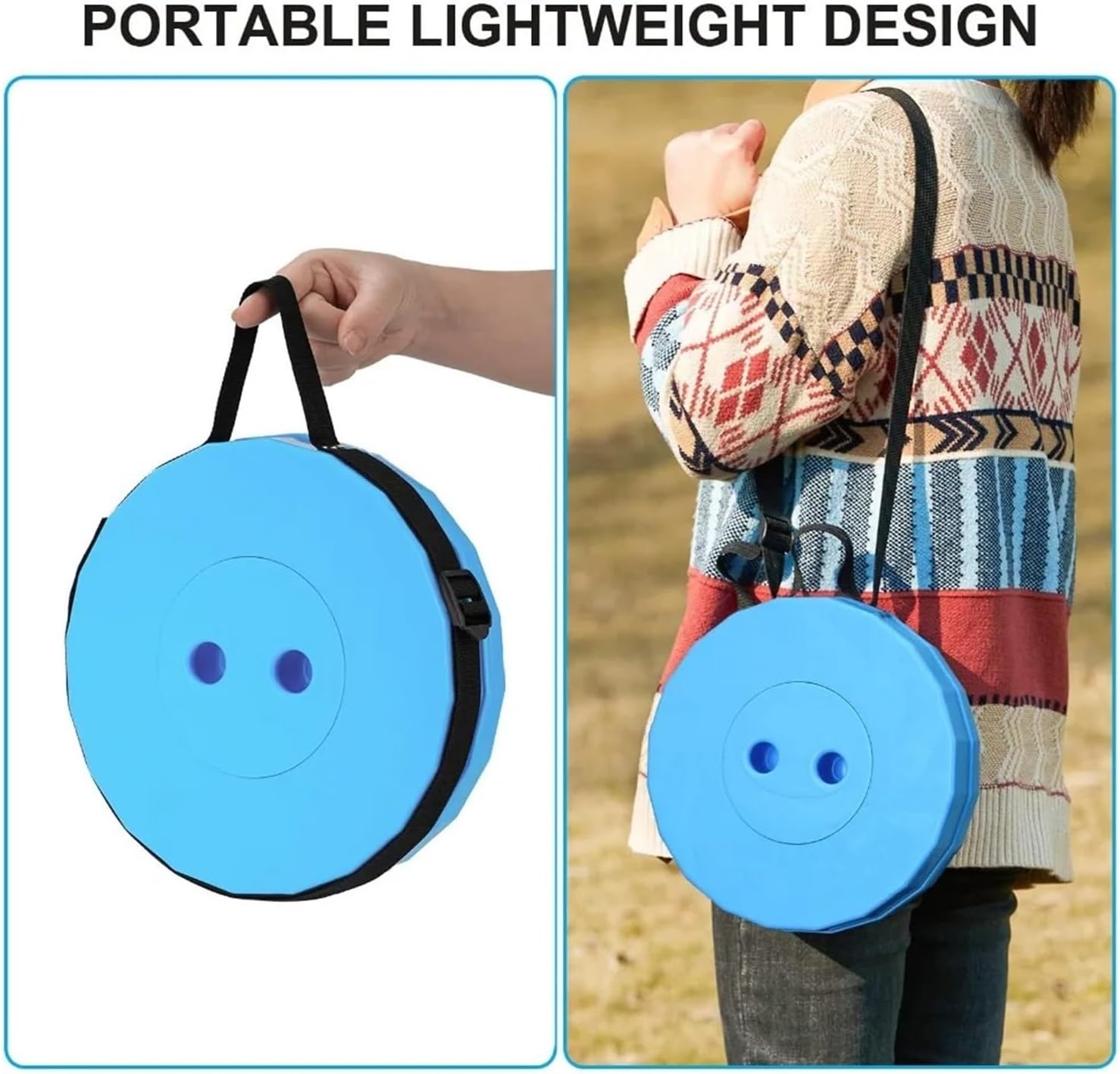 Collapsible Stool Upgraded Portable Foldable Folding Retractable Camping Suitable for Outdoor Fishing Gardening(BURainbow)