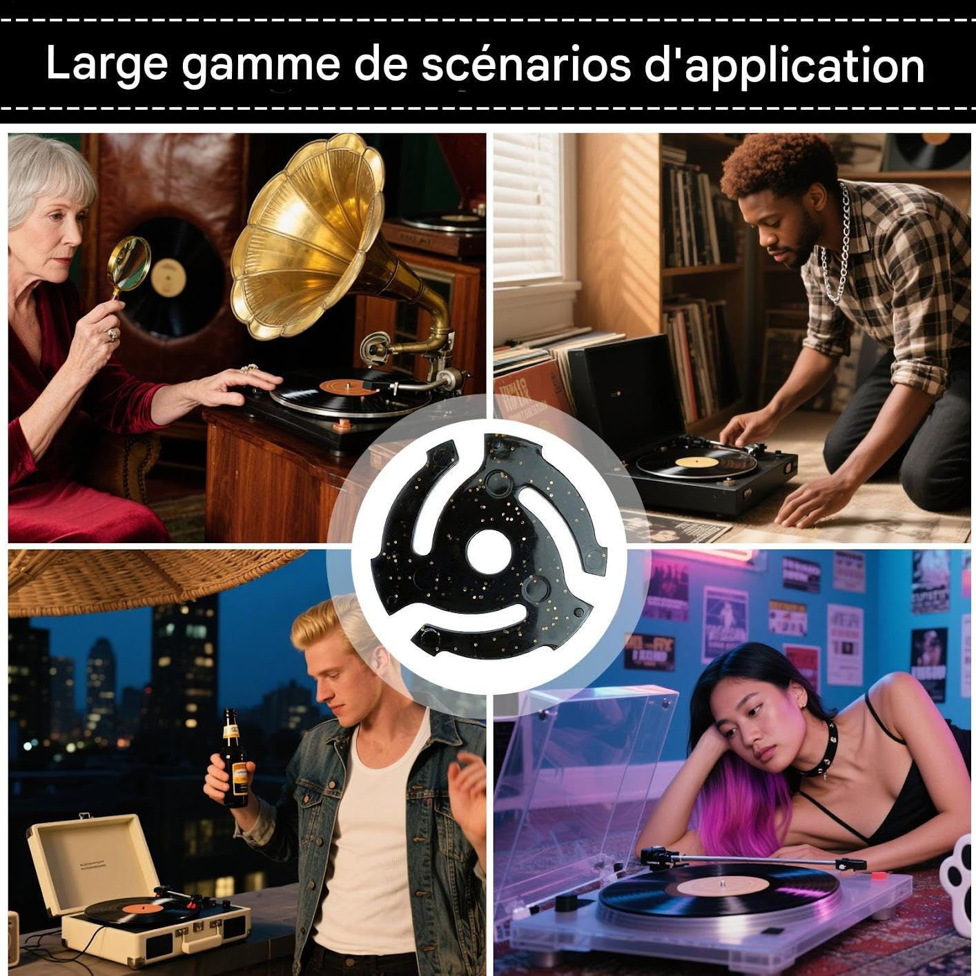 Adattatore 45 Giri, Adattatore per Giradischi Sostituzione per | Principianti Appassionati Musicali Festa In Casa Utenti DJ