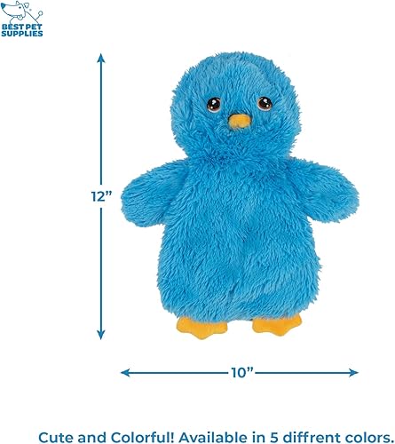 Miniatura 4 de Best Pet Supplies Juguetes de peluche de pollo arrugado para juegos interactivos, cachorros y adultos mayores, forma colorida de juguete de pollo,