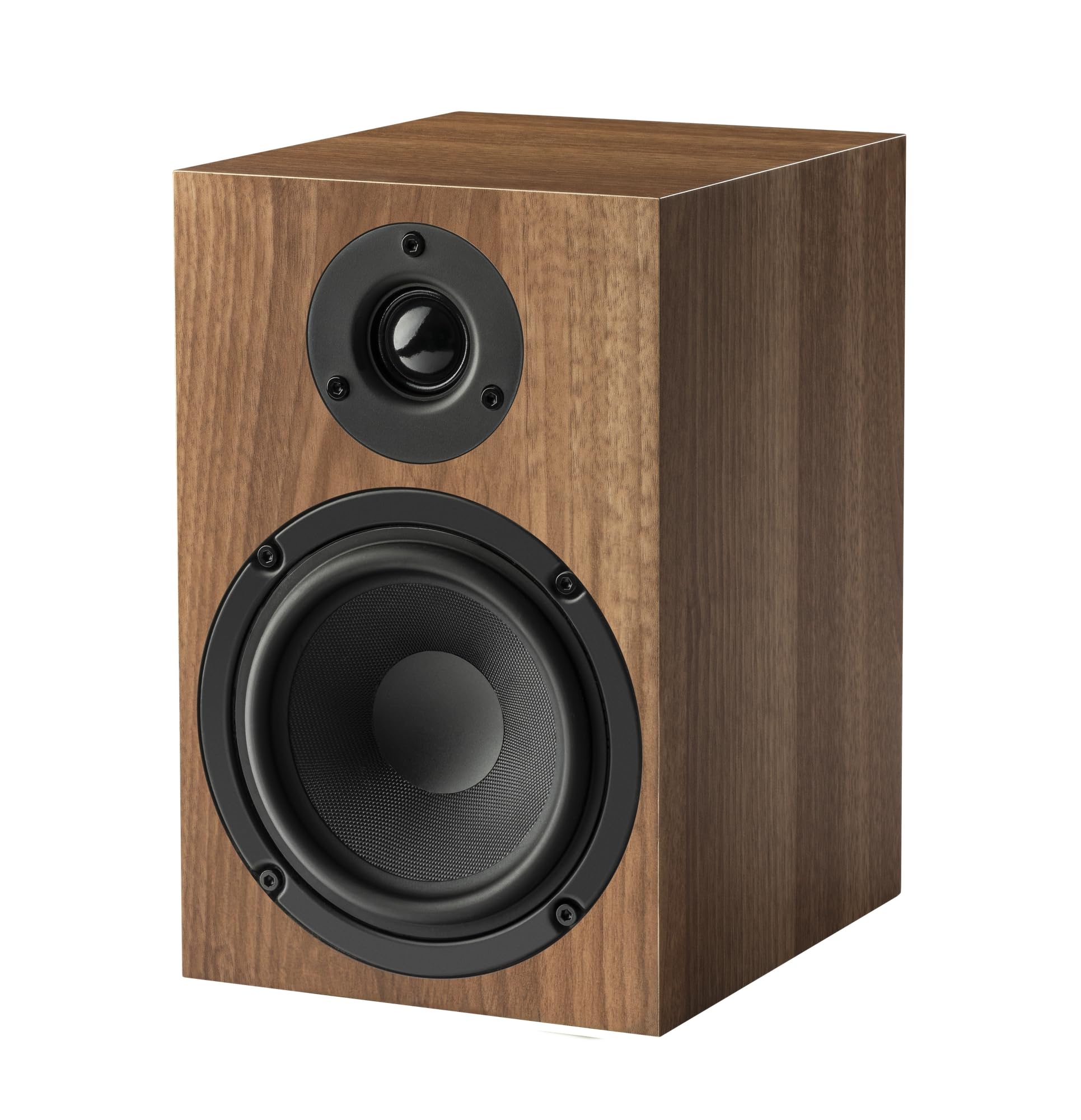 Pro-Ject Speaker Box 5 E, HiFi Regallautsprecher mit 2-Wege-Bassreflexprinzip, 5-Zoll-Fiberglas-Bass/Mitteltöner, Robustes MDF-Gehäuse, inklusive Lautsprecherabdeckung (Wood)