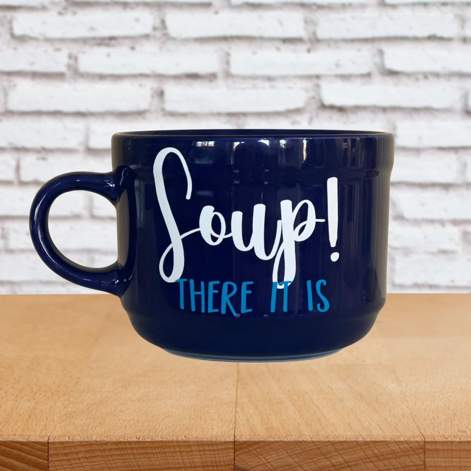 Amazon.com: Soup! There is is, funny soup bowl, 20 oz, Blue and
