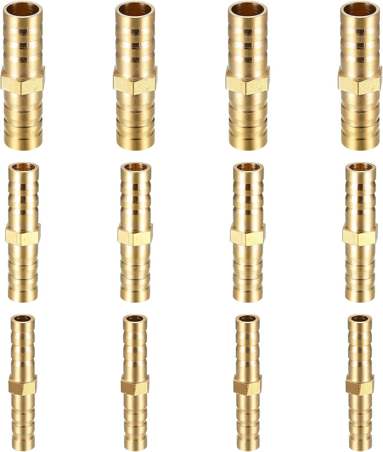 Barbed Hose Connector Brass Straight / Joiner - For Air, Fuel, Water, Gas Tubing Brass Hose Barb Connector - Foto 10