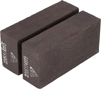2-Pack 3600F Refractory Fire Bricks - Heavy Duty High-Temp Insulated FireBrick for Forge, Kiln, Fire Pit, Oven, Grill & Metal Melting for Masonry & Industrial Applications 2