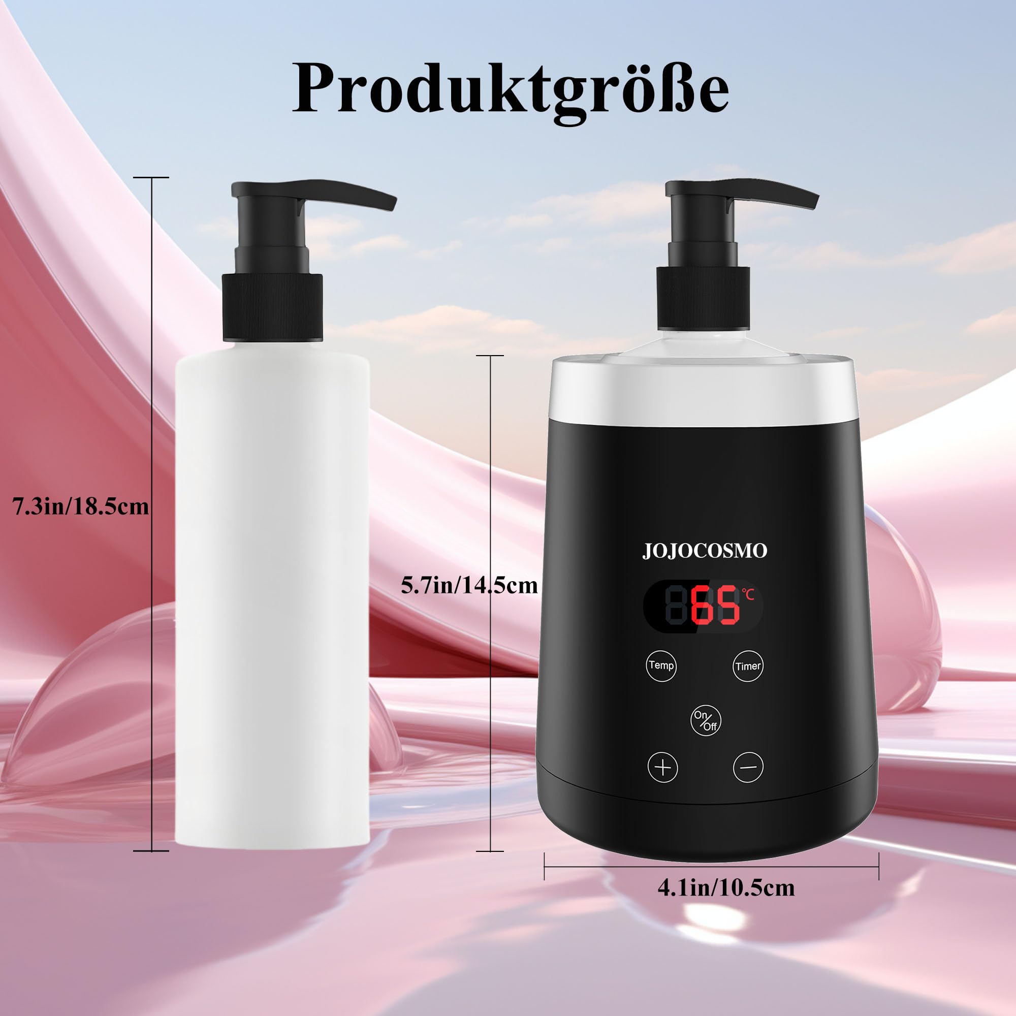 Scaldasalviette per Olio da Massaggio con Due Dispenser, 86℉-149℉, per Salone di Bellezza, Casa, Spa, Nero