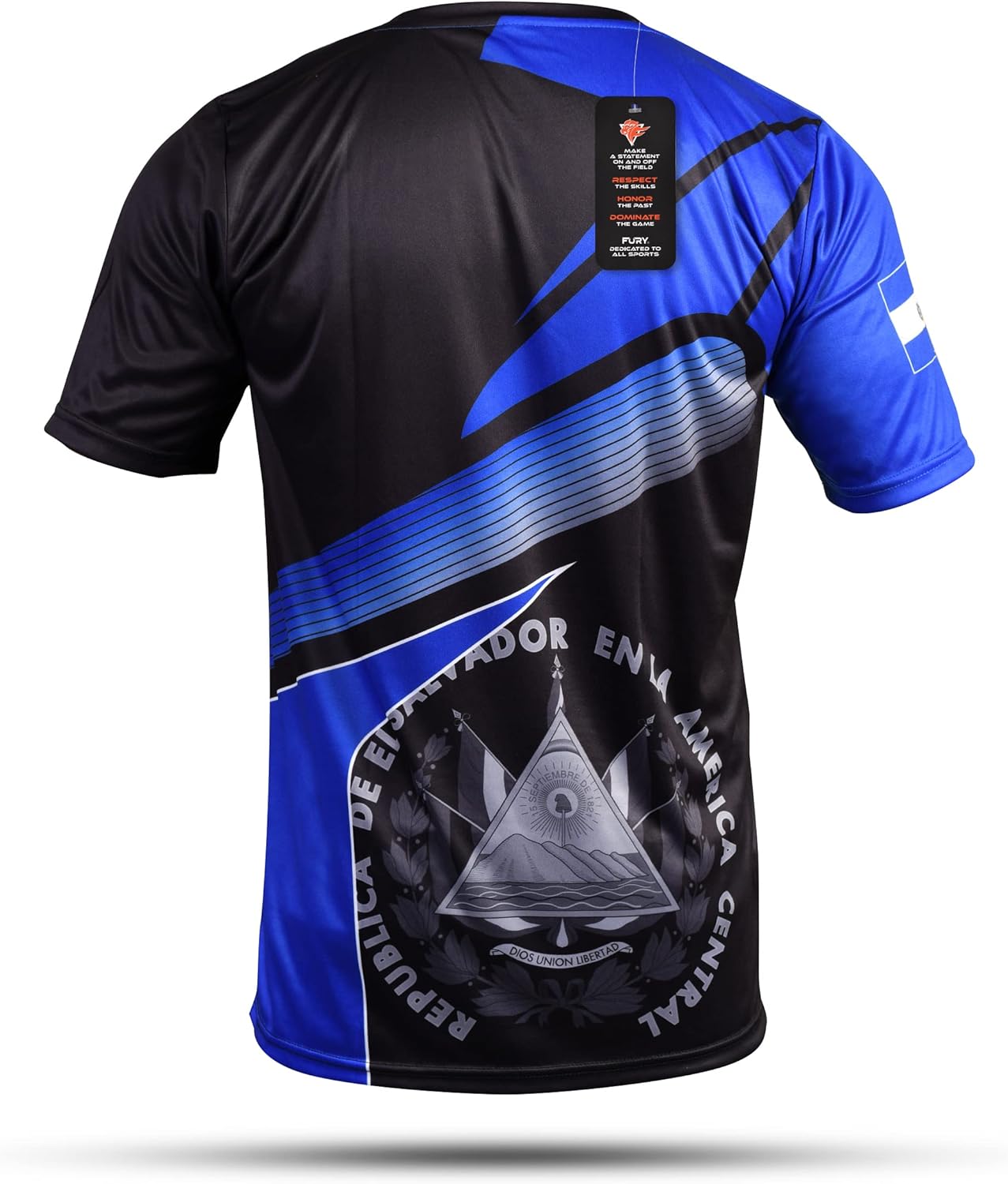 Fury El Salvador Soccer Jersey - Men/Women/Unisex/Hombres Camiseta de Futbol - Image 2