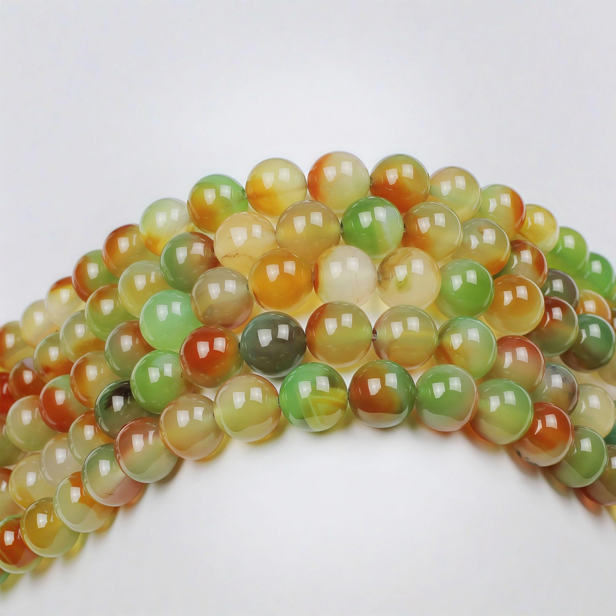 MJDCB 43pezzi 8mm Agata Pavone Sciolto Perline di Pietra Naturale per Creazione Braccialetti Collane e Gioielli Pietre Dure per Bigiotteria Fai Da Te Rotonde