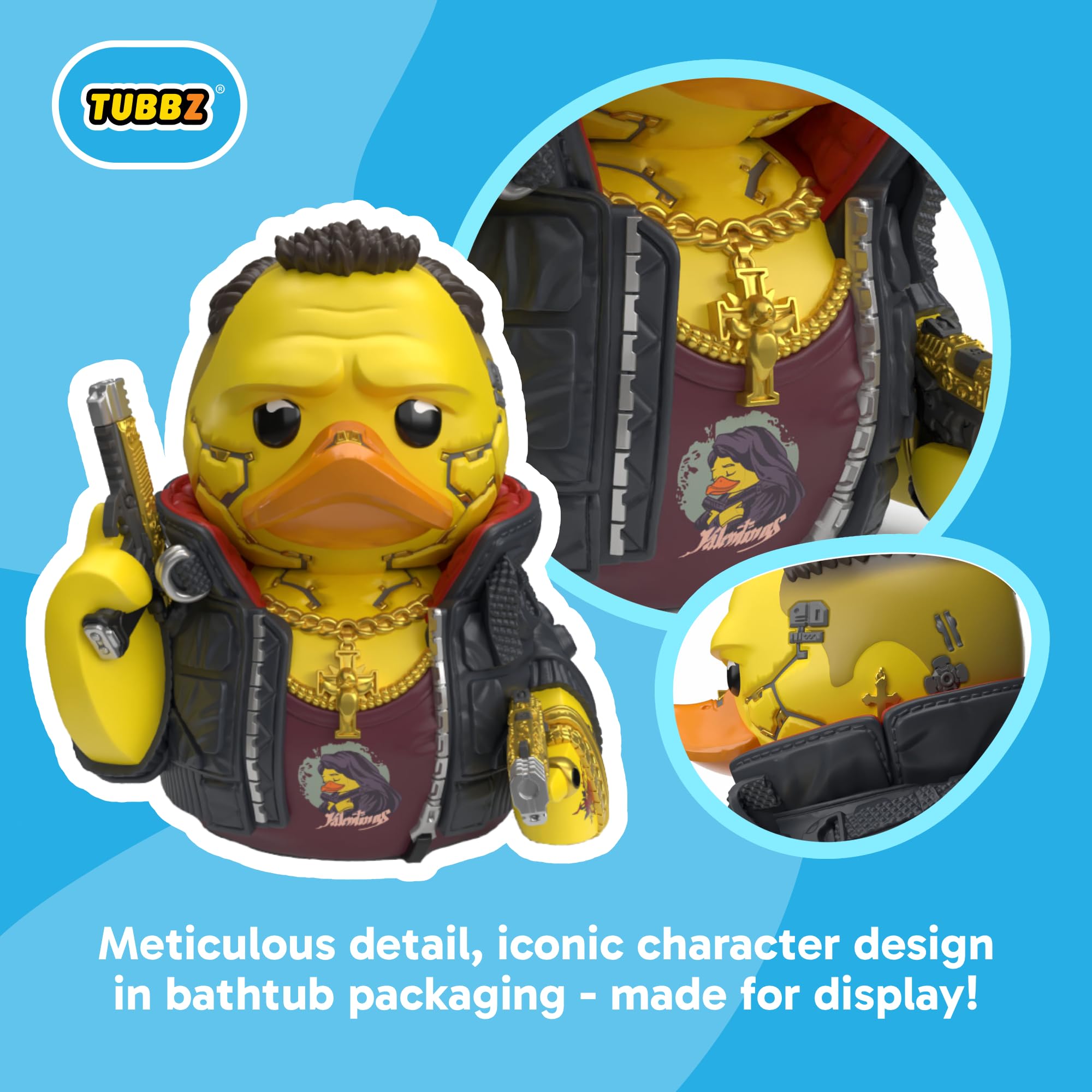 TUBBZ First Edition: Cyberpunk 2077 - Jackie Welles Cosplaying Rubber Duck Vinyl Figure, Jackie Welles (Bathtub) - Image 2