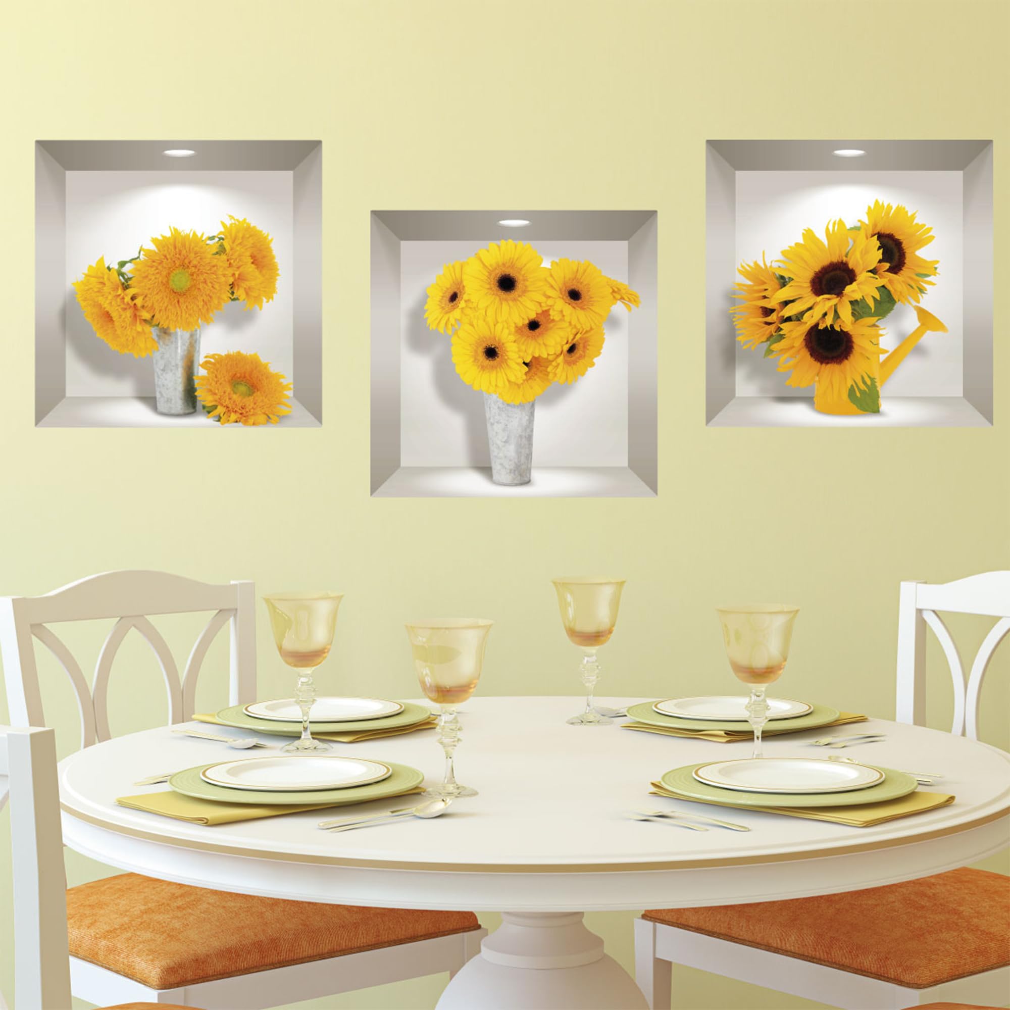 Stickers adhésifs 3D pour transformer un mur sombre sans peindre 40x120cm