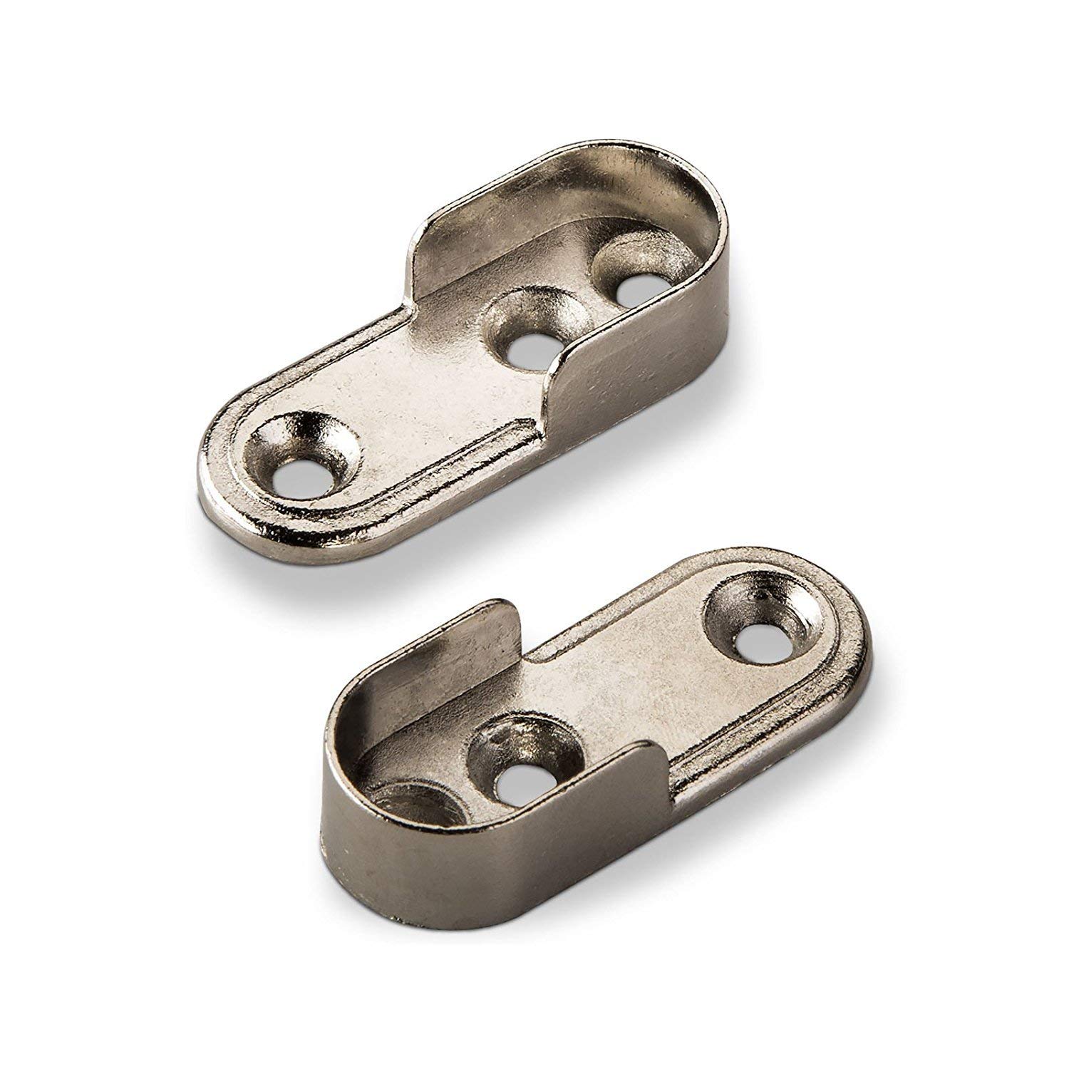 Supporti Per Tubi Ovali Da Armadio 30x15 Mm - 1 Paio, Per Appendere Abiti In Modo Ordinato E Funzionale - Foto 6