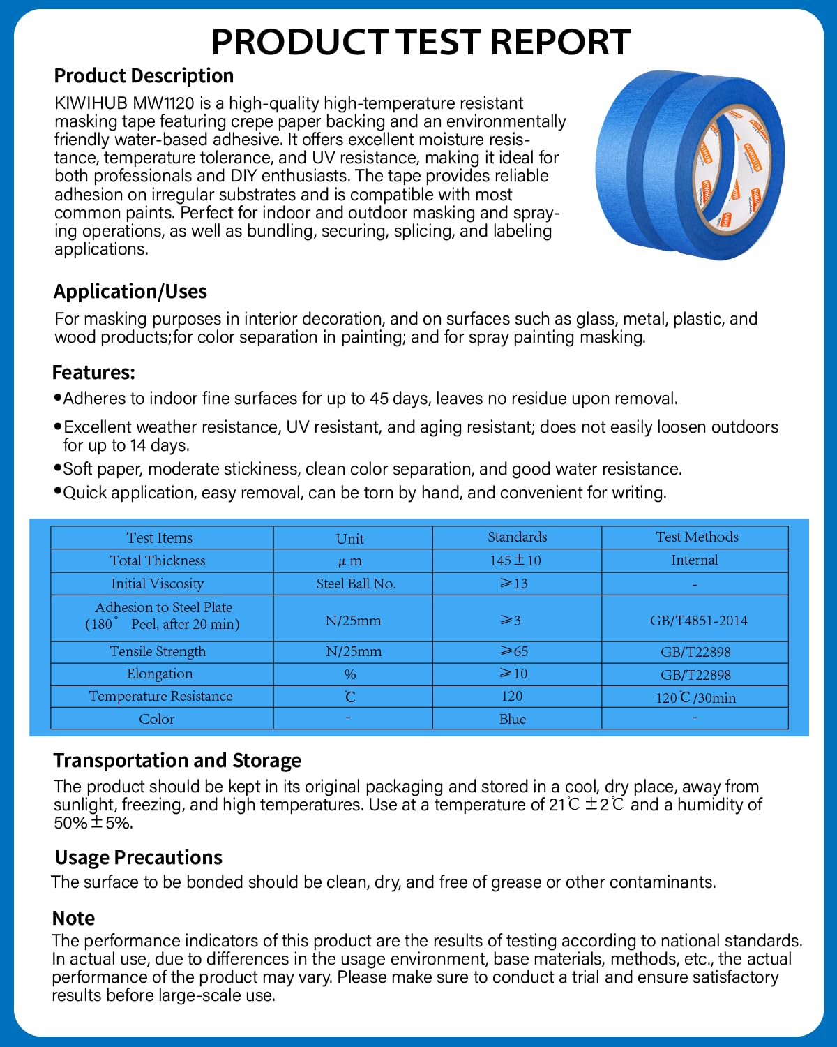 Blue Painters Tape - 20 Rolls Masking Tape 1 inch Wide, Multi-Surface No Residue Blue Tape for Walls, Painting, Packing & Automotive 0.94 Inch x 1100 Yards