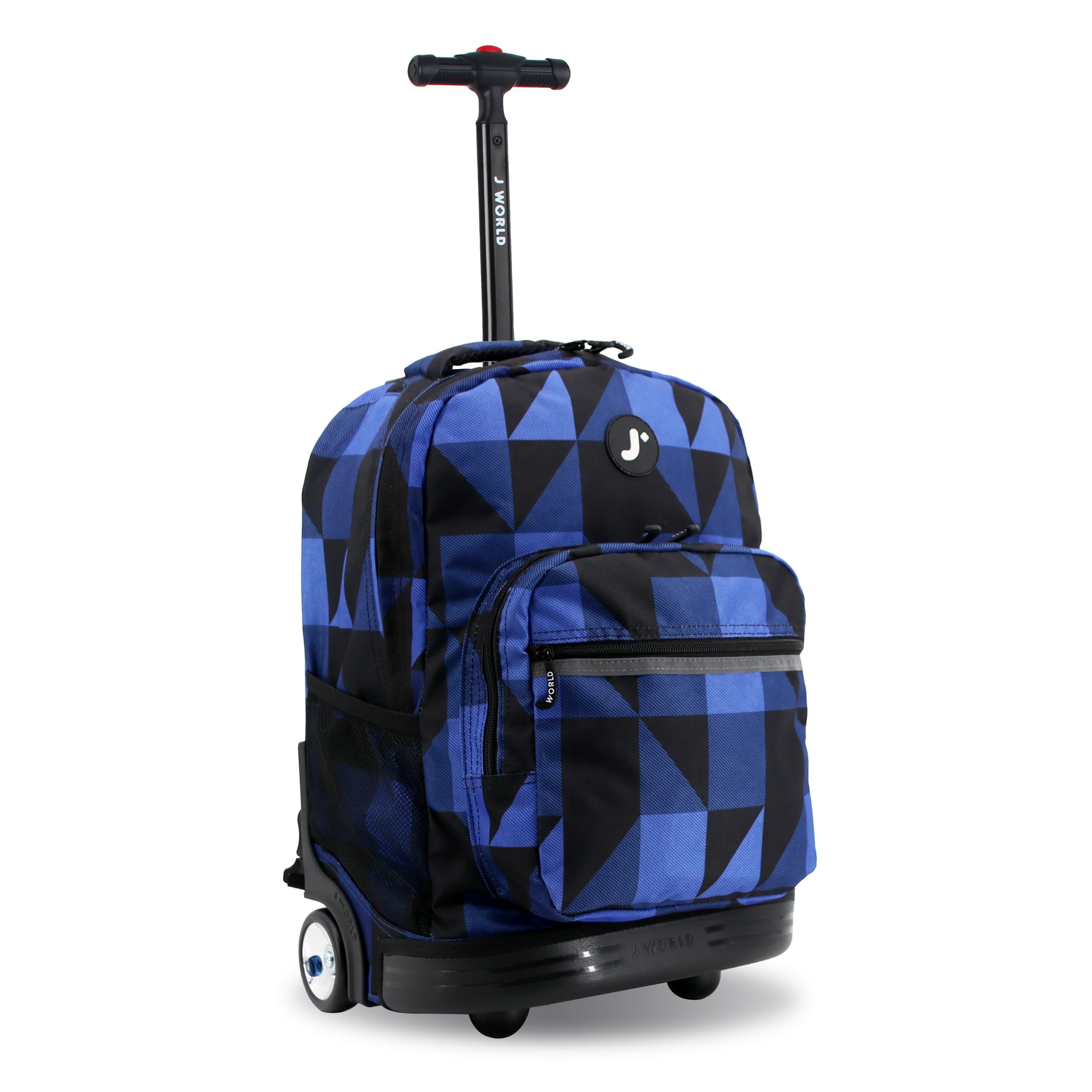 J World New York Sunrise Rolling Backpack, Block Navy, One Size