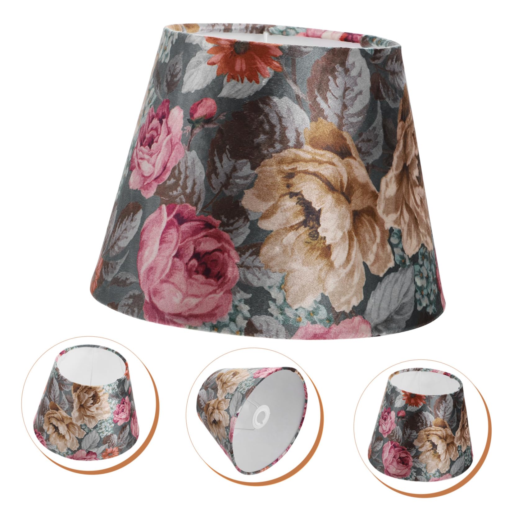 Abat-jour en Tissu Fleuri pour Lampe de Table Chevet