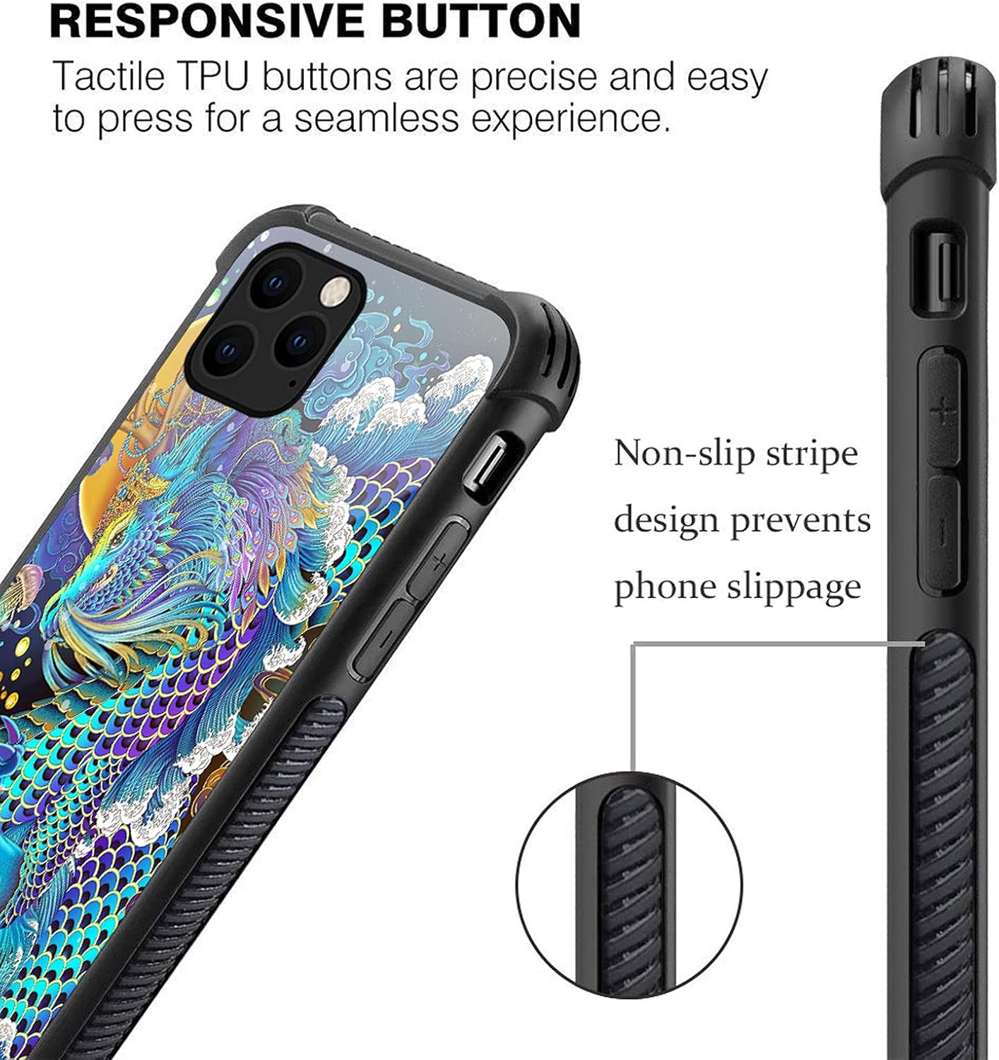 CARLOCA Compatible with iPhone 13 Mini Case,Rainbow Dragon Identity Graphic Design Shockproof Anti-Scratch Hard Acrylic Case for Apple iPhone 13 Mini