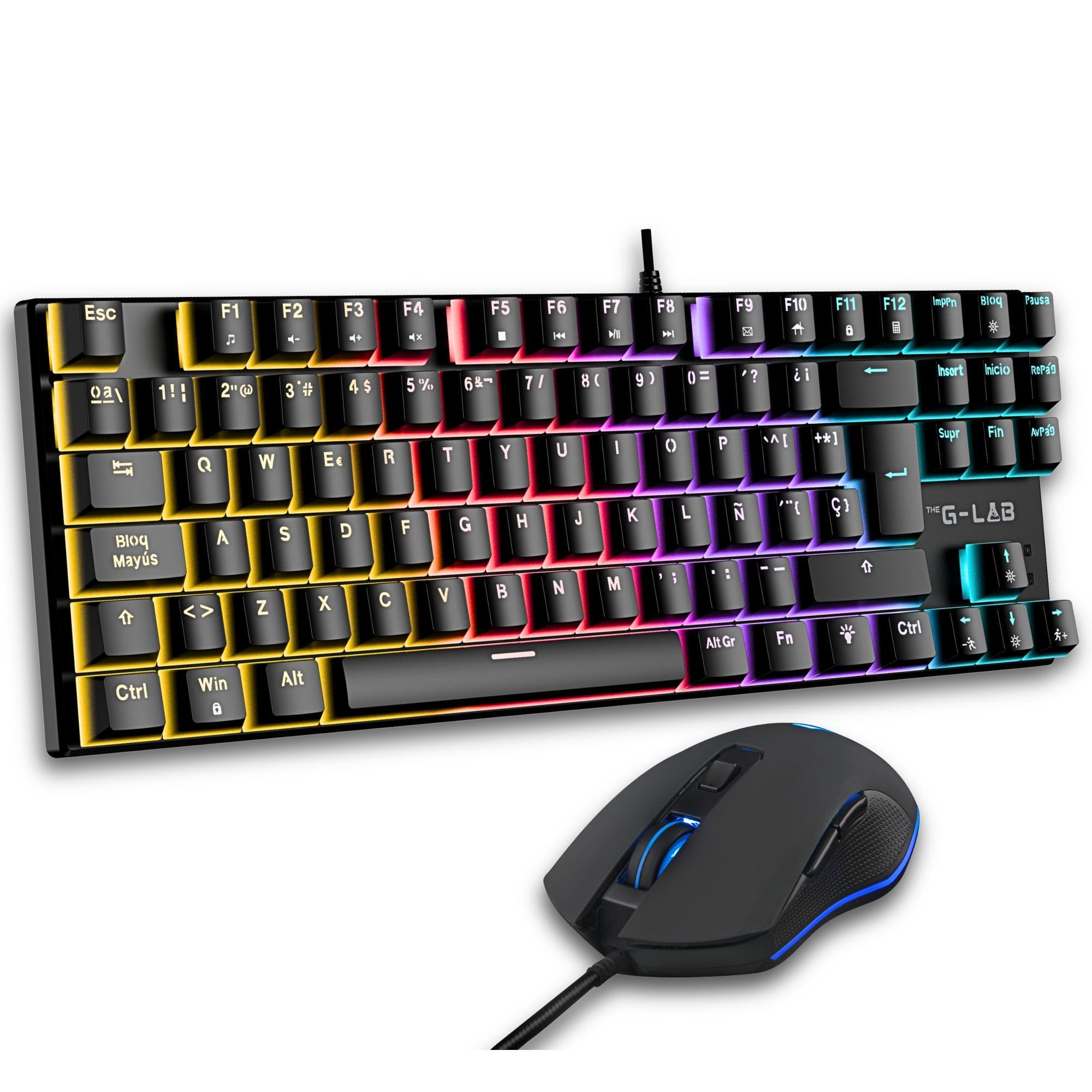 The G-Lab - Mercury EX Mechanical Keyboard and Gaming Mouse QWERTY Combo with Ñ
