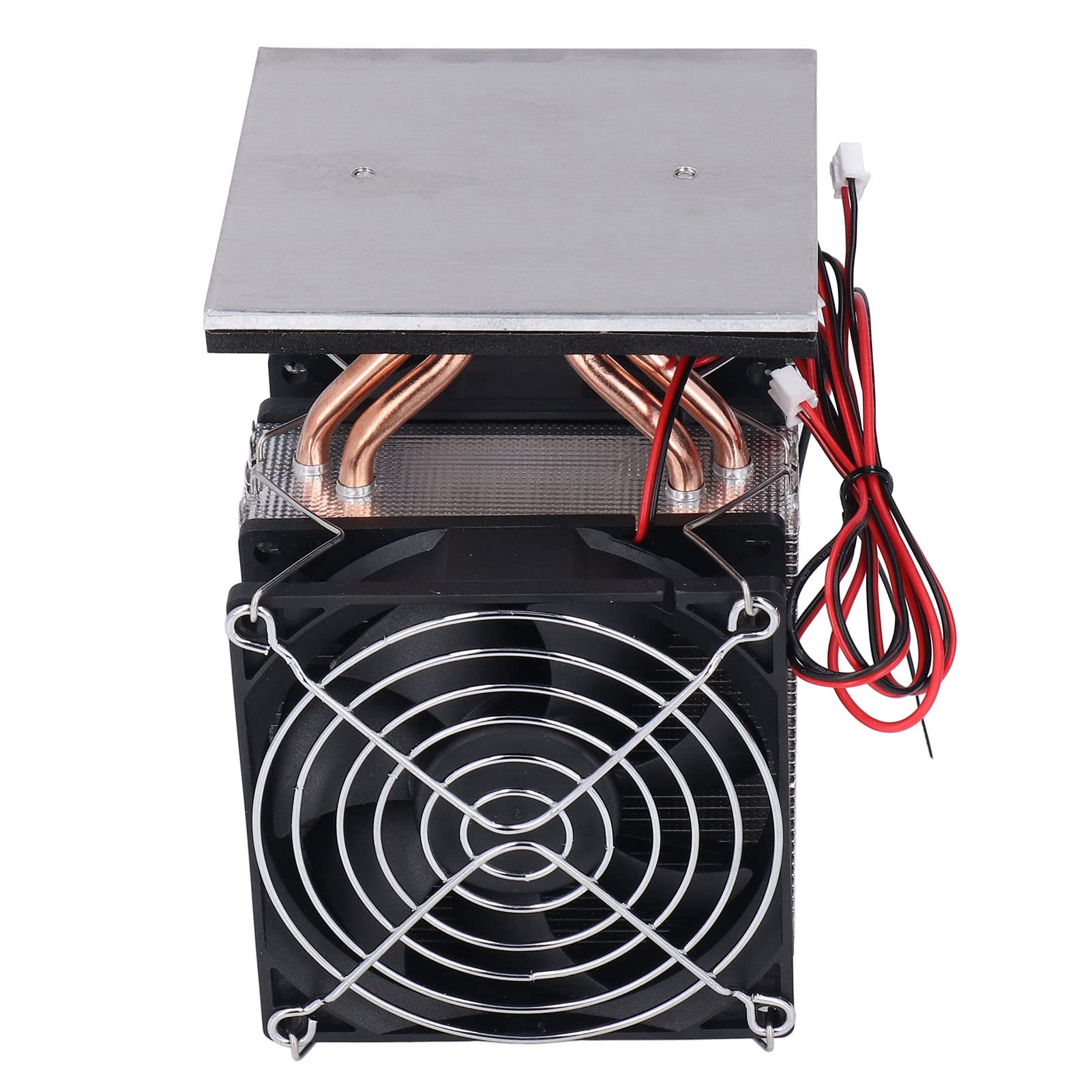 Wakects Półprzewodnikowy Układ Chłodniczy, Termoelektryczna Chłodnica 12V 120W z Mosiądzu ze Stopu Aluminium ABS, Duży Blok Chłodzący, Przenoszenie Ciepła z Rurki Mosiężnej, do Samodzielnego