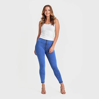 FREDDY WR.UP Denim High Waisted Petite Length | Shaping & Lifting Women's Pants | Italian Designed Skinny Jeans for Women
