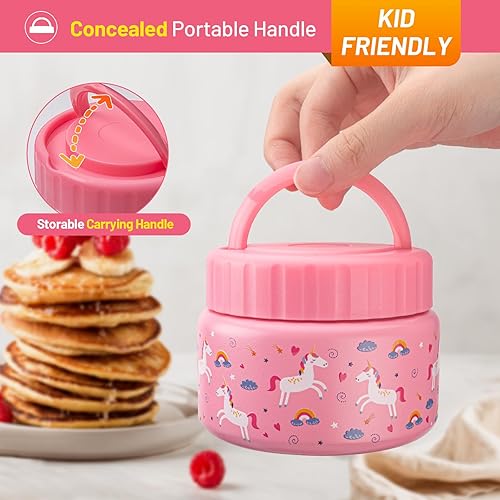 Miniatura 4 de Charcy Termo de 8 onzas para niños de comida caliente, termo de sopa de boca ancha a prueba de fugas, tarro de alimentos aislado para 4 horas