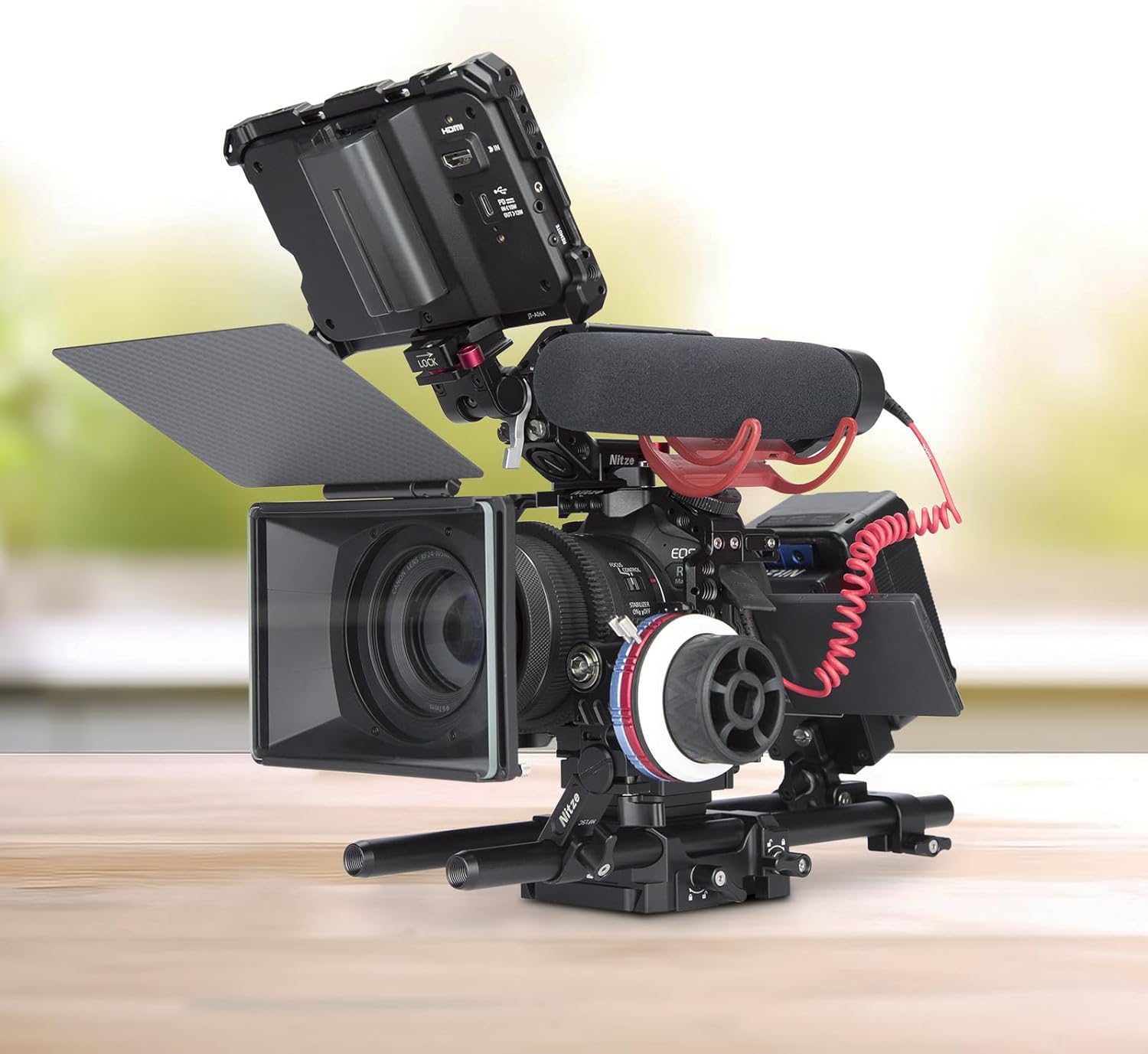 Nitze Cage for Atomos Shinobi II Monitor with Built-in Cold Shoe and NATO Rail - JT-A06A - Image 7