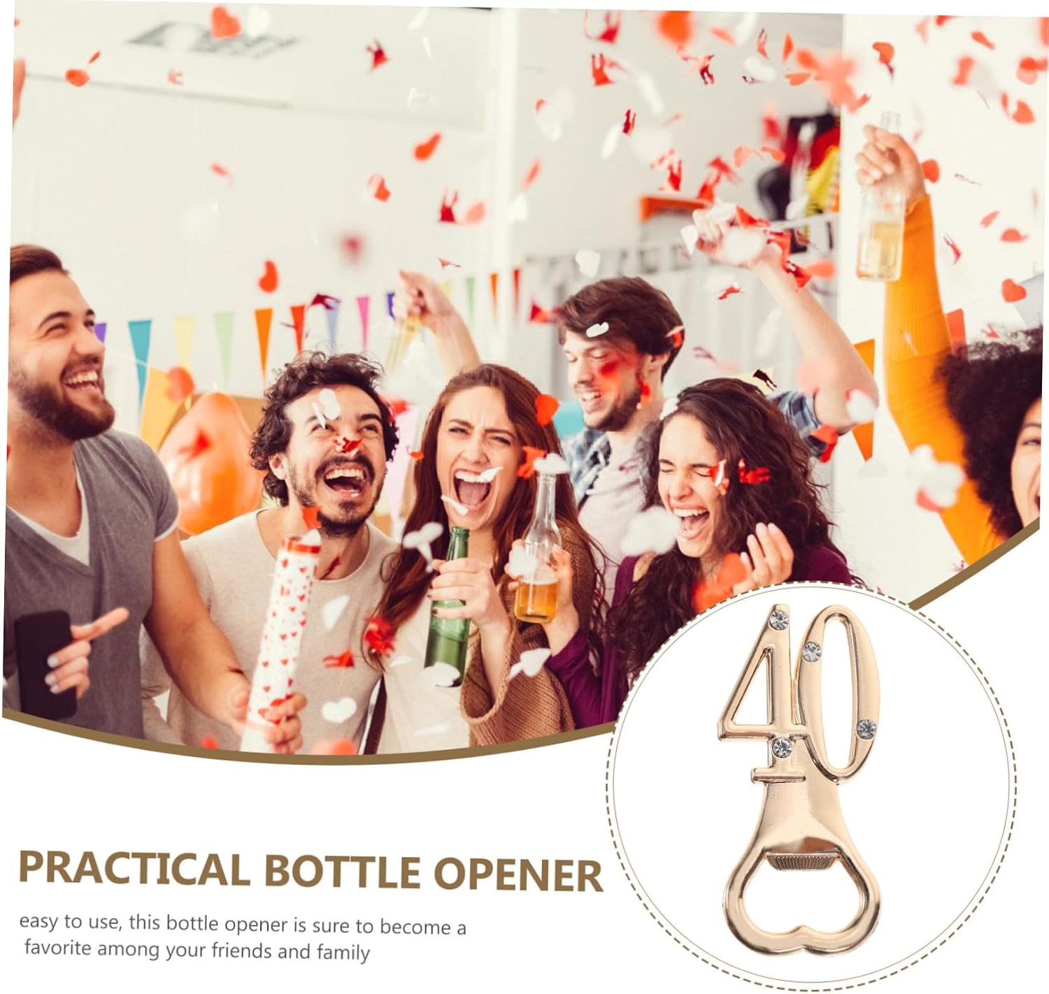 10pcs 40th Birthday Bottle Opener Set Metal Wine Opener Party Favors for Guests