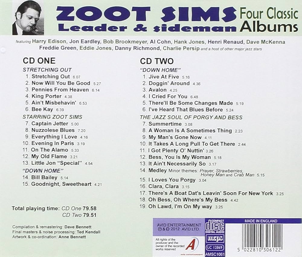 ズート・シムス「STRETCHING OUT」レコード ZOOT SIMS / Stretching Out (LP) / United Artists | WAXPEND