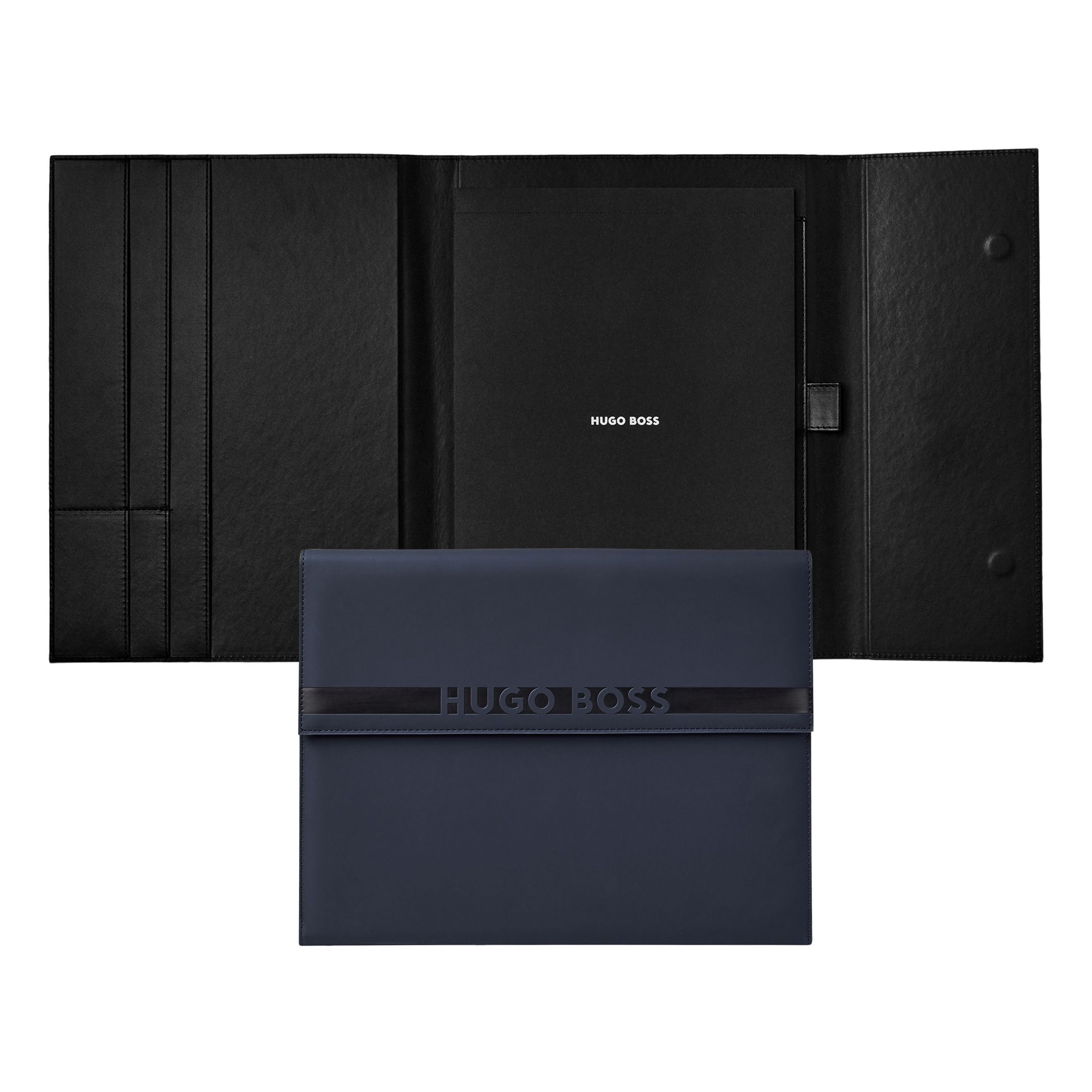 Porte-documents HUGO BOSS Cloud L bleu mat, conférencier de bureau et organiseur de notes format A4