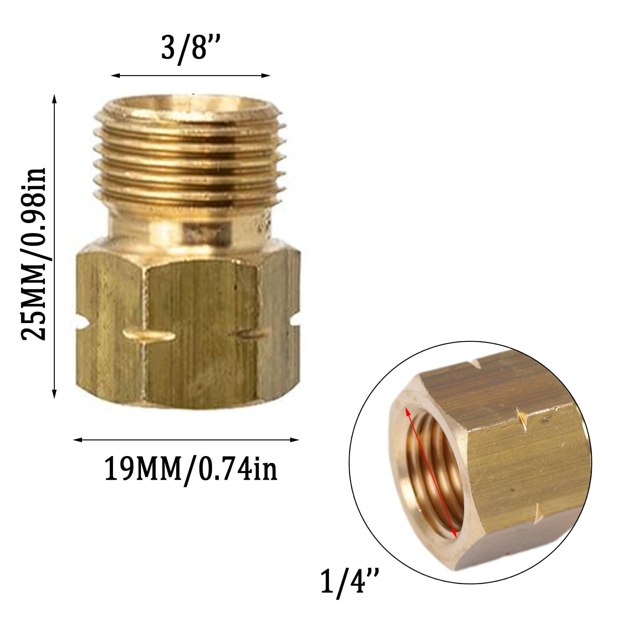 2 pcs Laiton Adaptateur De Gaz Pour Cuisinière à Gaz Set