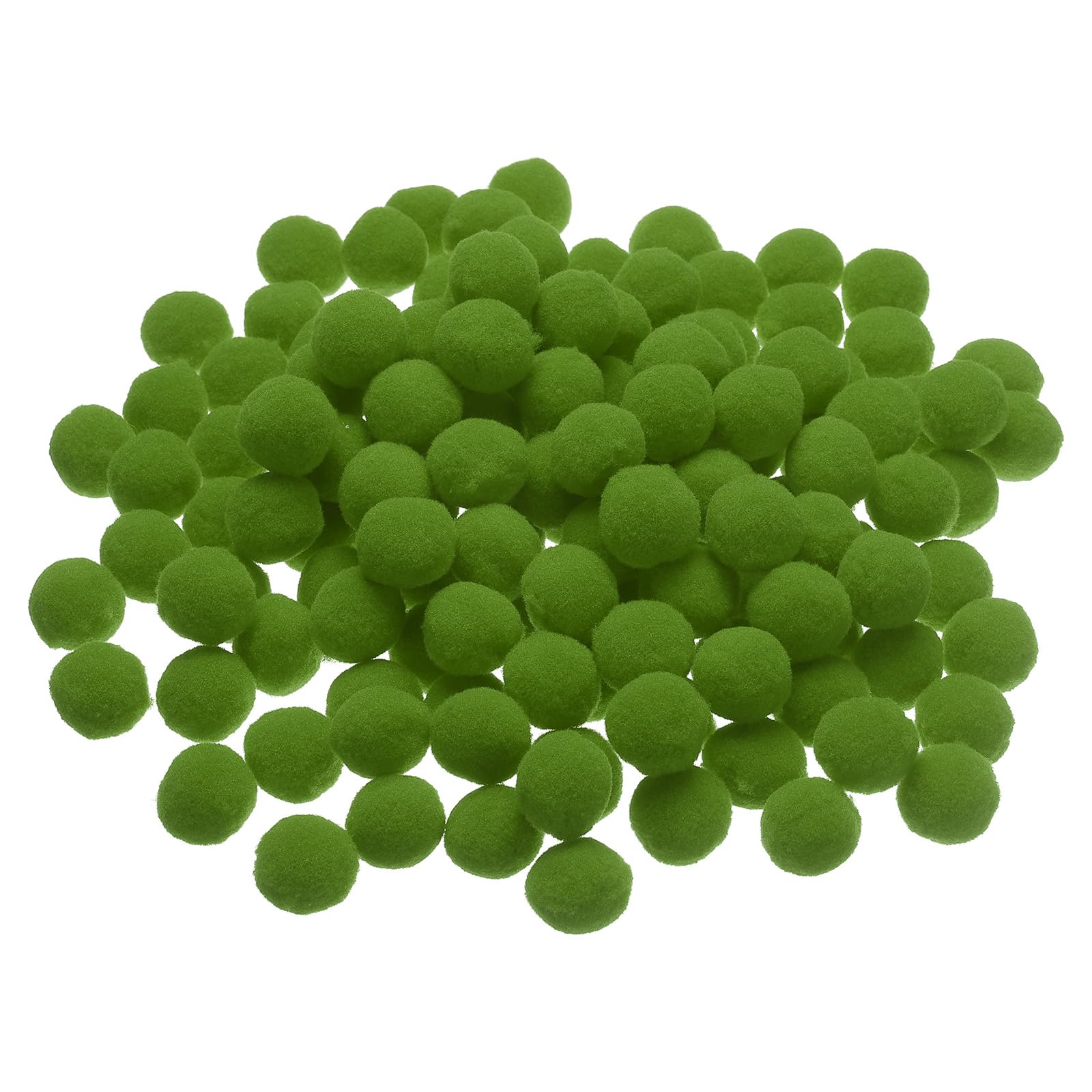 Pompons floues 2,5 cm vert foncé petites boules fournitures artisanat