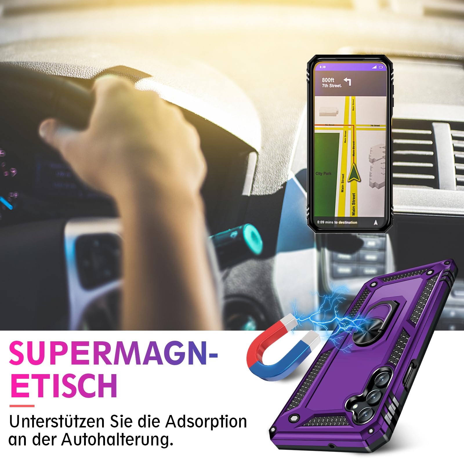 Amazon.com: Heavy Duty Case for Samsung Galaxy S25 Phone Case with Screen Protector, Military Grade Shockproof Rugged Protective Cover for Samsung S25, with Metal Ring Magnetic Kickstand (Purple) : Cell Phones & Amazon.com: Heavy Duty Case for Samsung Galaxy S25 Phone Case with Screen Protector, Military Grade Shockproof Rugged Protective Cover for Samsung S25, with Metal Ring Magnetic Kickstand (Purple) : Cell Phones &