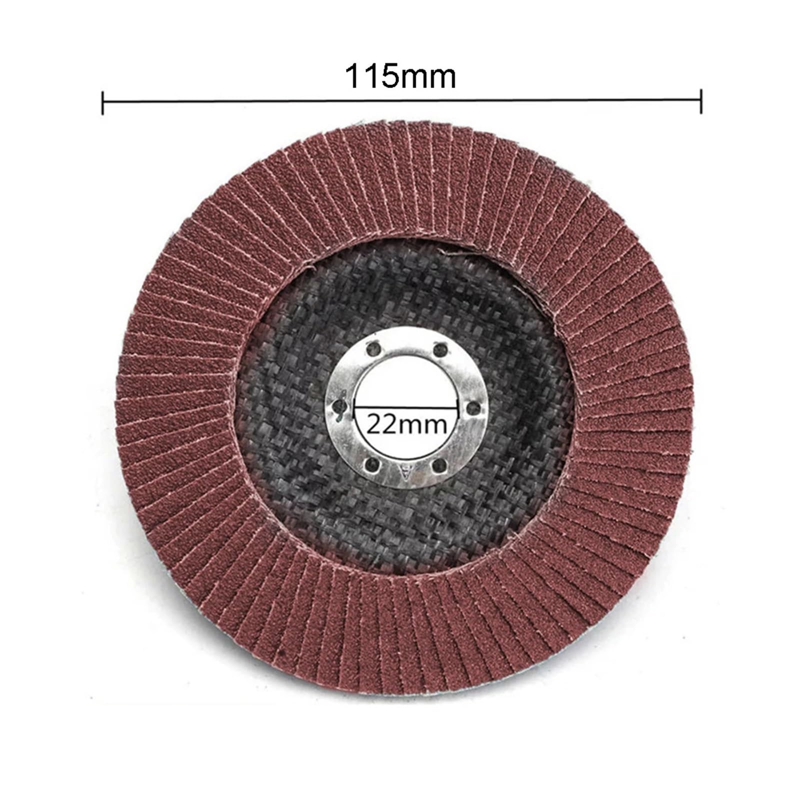 20 piezas disco de solapa de 115mm, almohadilla de pulido abrasivo de lijado, grano 40/60/80/120 for herramienta de soldadura de Metal de acero al carbono