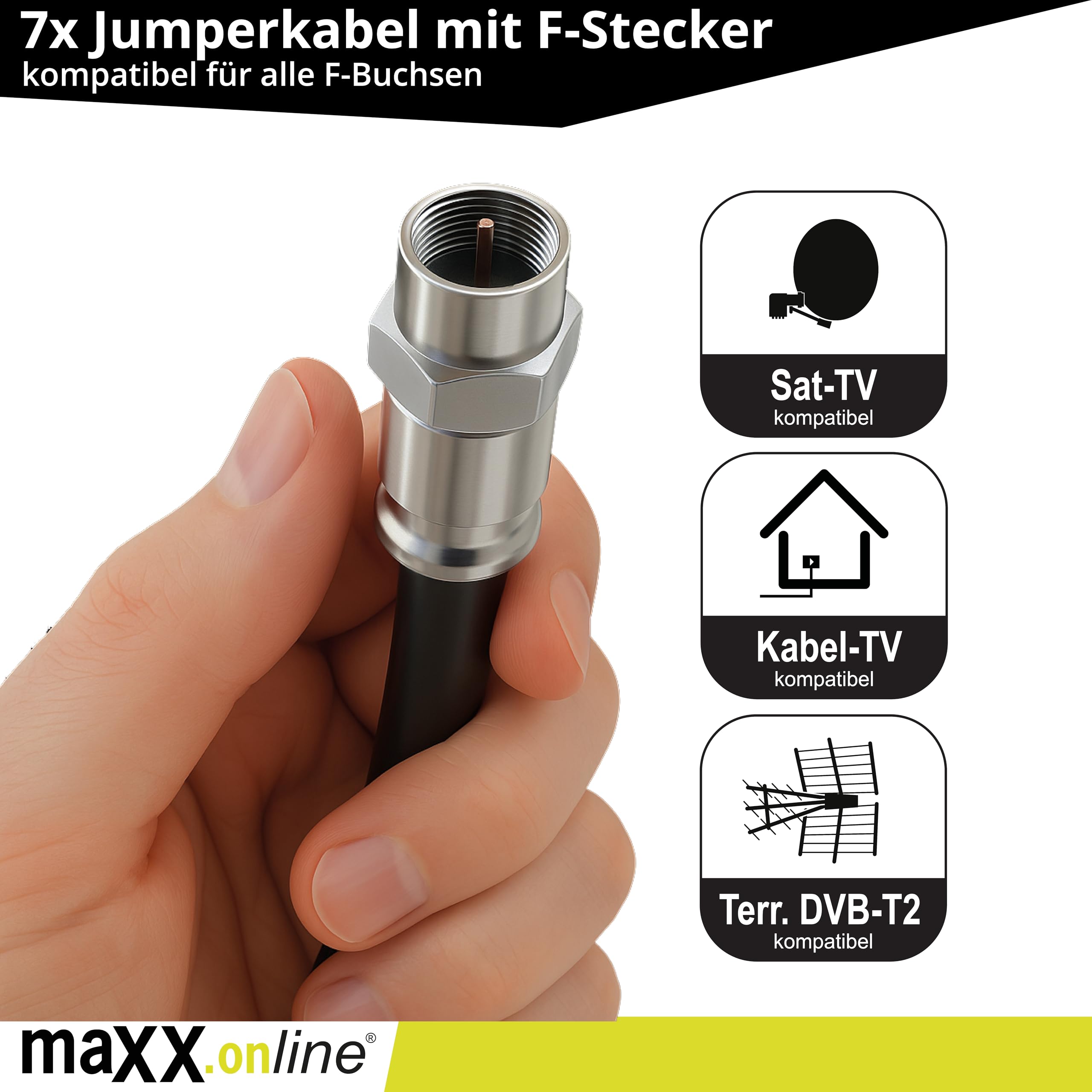 Juego de montaje de televisión por cable para 6 participantes, amplificador de conexión doméstica y distribuidor de televisión por cable con placa de montaje de 300 x 400 x 18 mm,