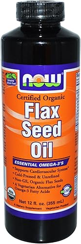 NOW - Aceite de semilla de lino, 12 onzas (paquete de 2)