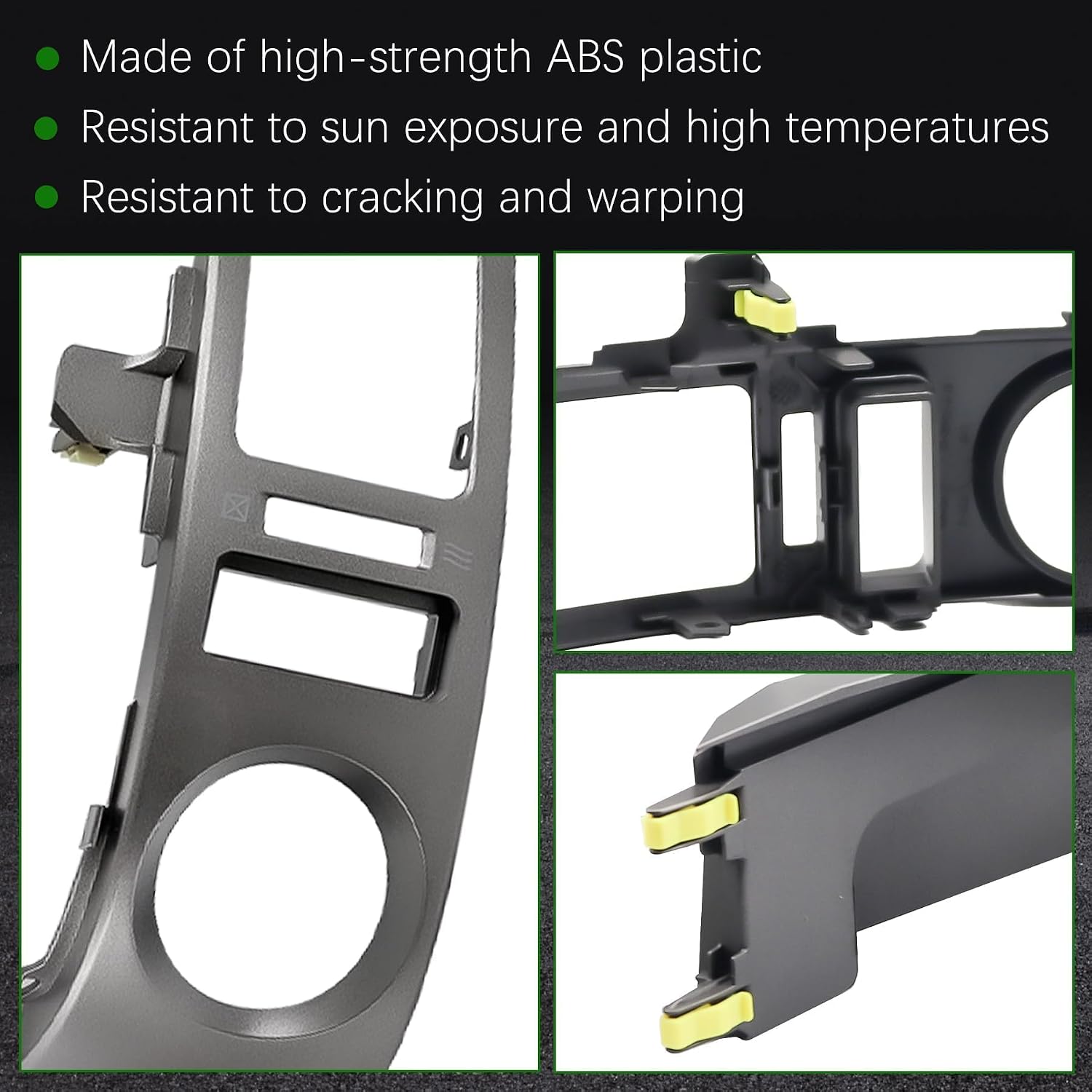 55670-47060 55680-47020 A/C Dash Air Vent Trim Panel Fit for Toyota Prius 1.5L 2004 2005 2006 2007 2008 2009, 4PCSCenter Console Air Outlet Frame Cover Replace 55475-47020 55474-47020