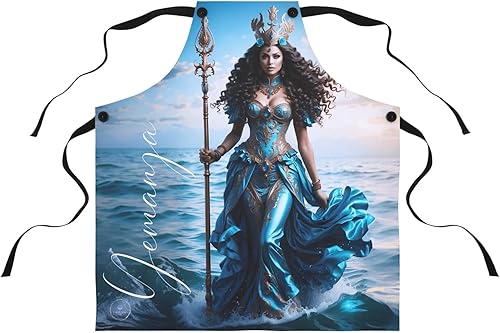 Yemanja goddess of the Sea Apron  Apron For Women  Apron For Men  Yemanja Apron  Santeria Apron  Madrina Apron  Delantal Santo