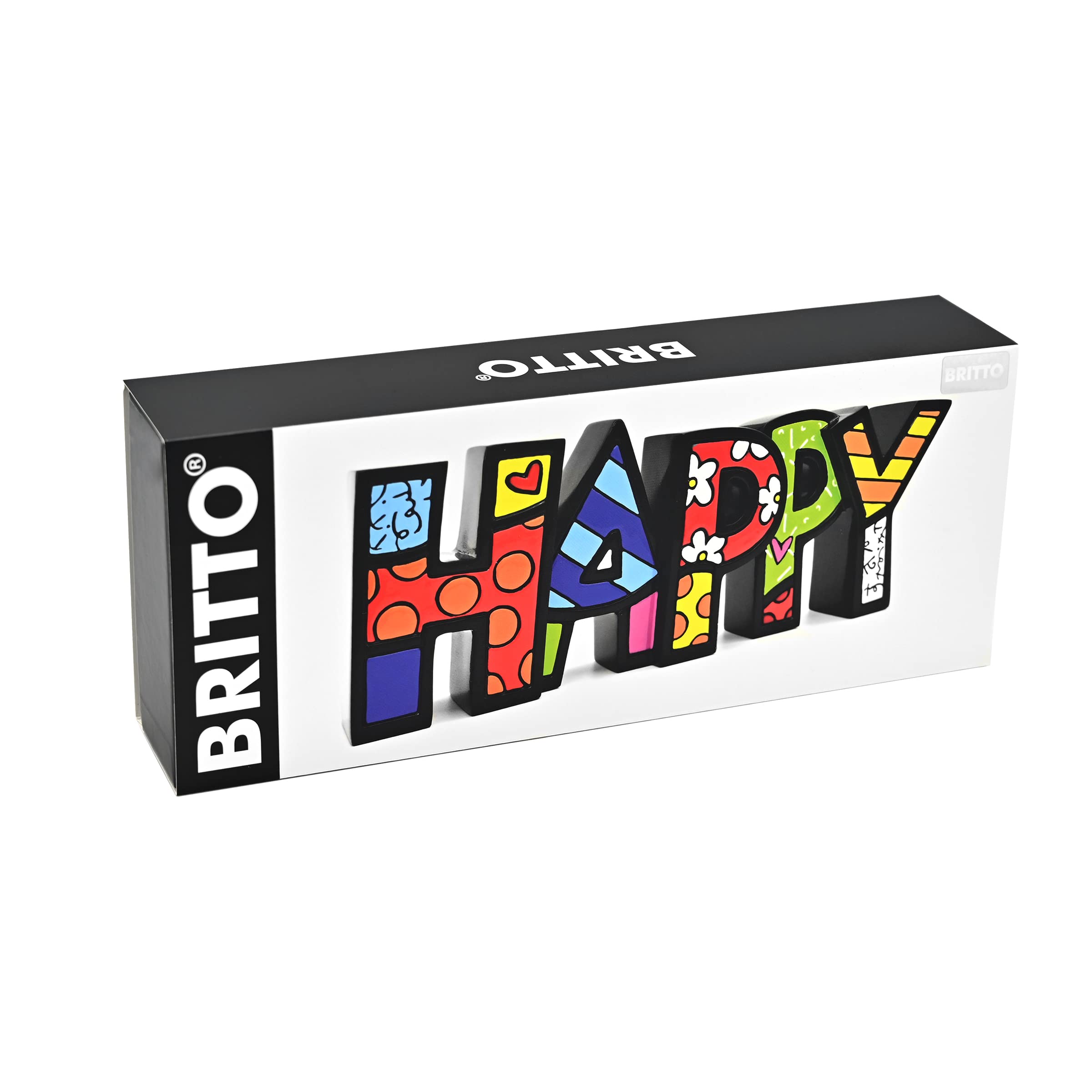BRITTO Resin Word Figurine, Colorful Pop Art Letters, Collectible