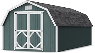 Little Cottage Co. 10x20 Classic Gambrel Barn with 4 ft. Sidewalls, Outdoor Wood Storage Shed Do-It-Yourself Precut Kit