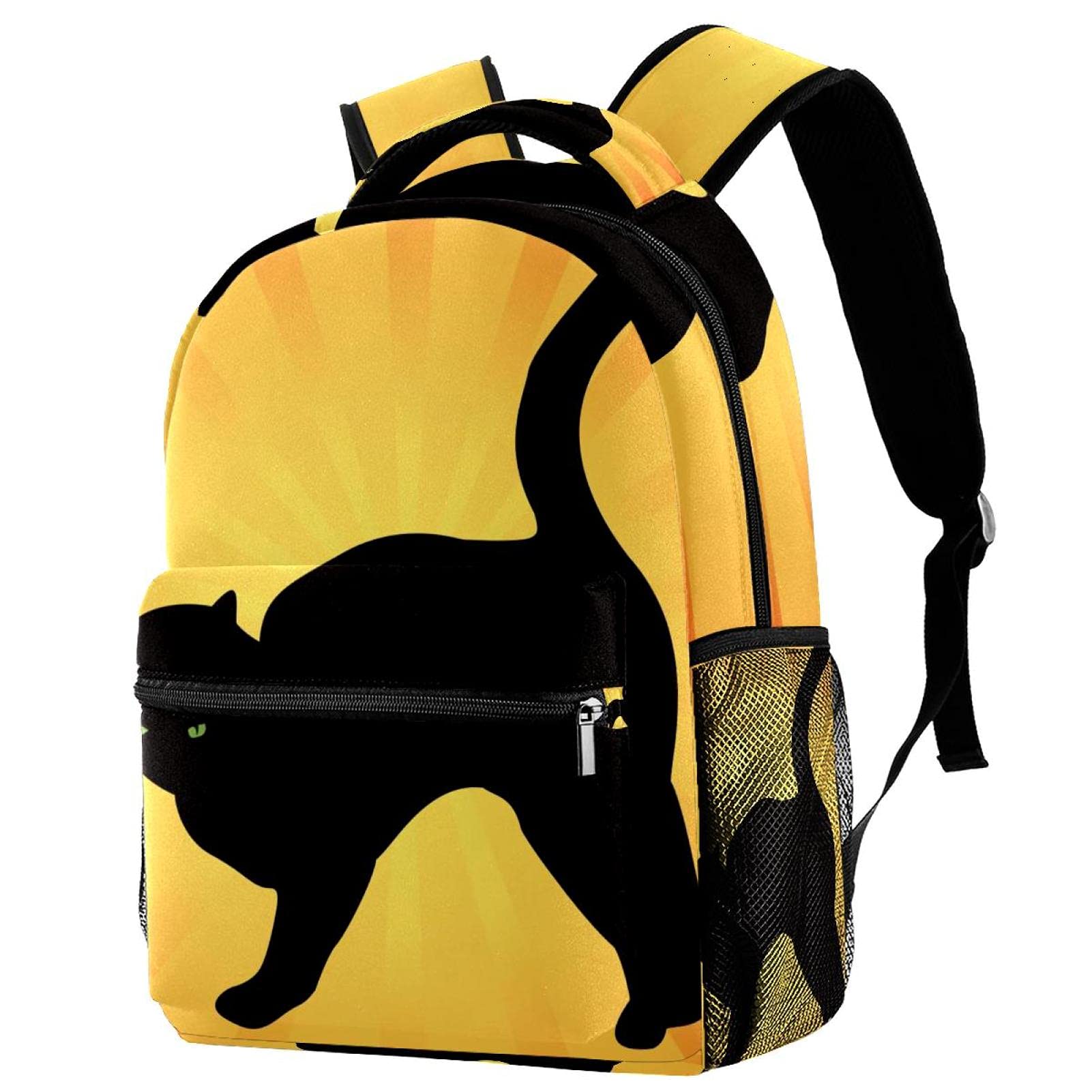 Sac à dos chat jaune avec porte-bouteille pour enfants - 7
